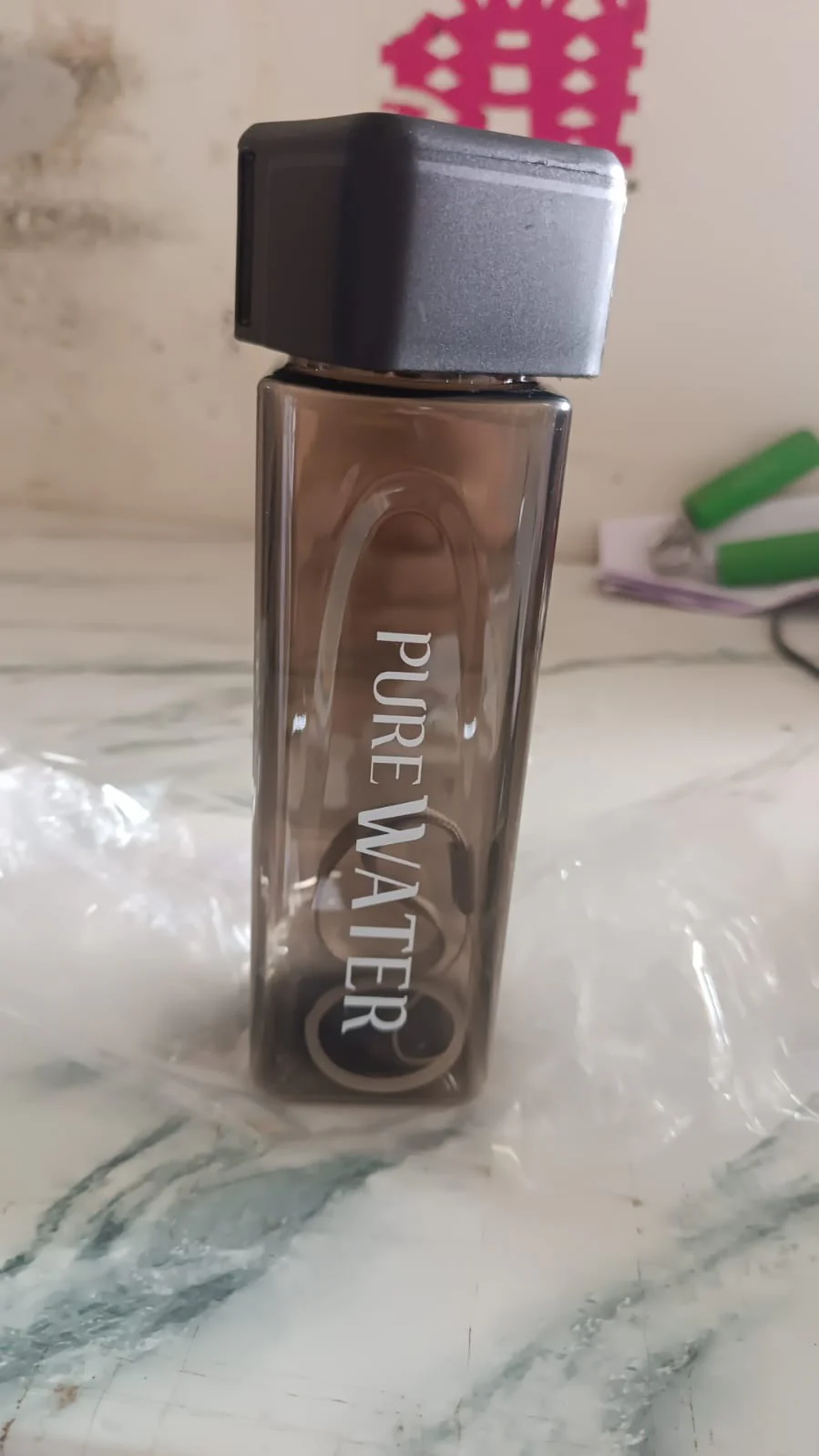 Premium 450ml Square Shape Plastic Water Bottle (1 Pc) - Image 7