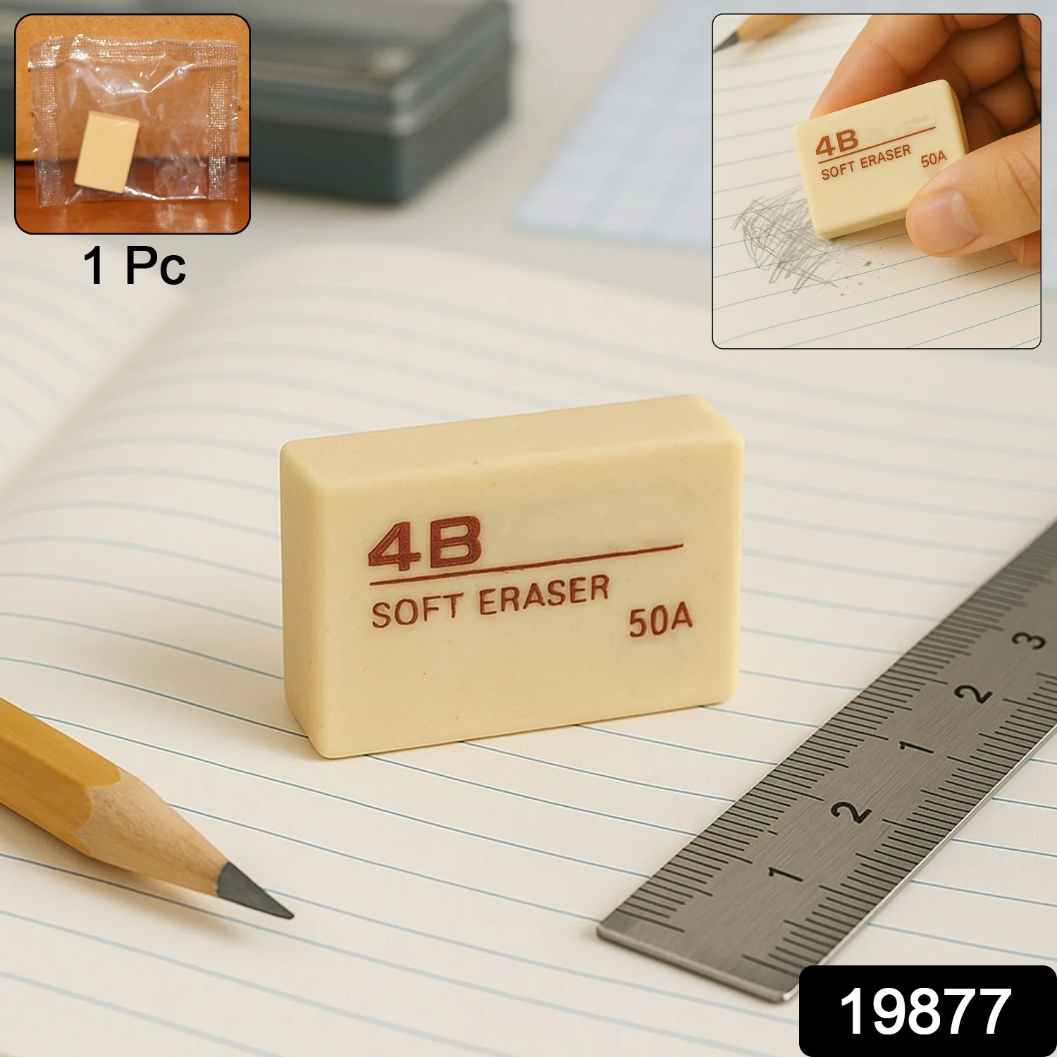 Premium 4B Soft Eraser - (1 Pc) - Image 2