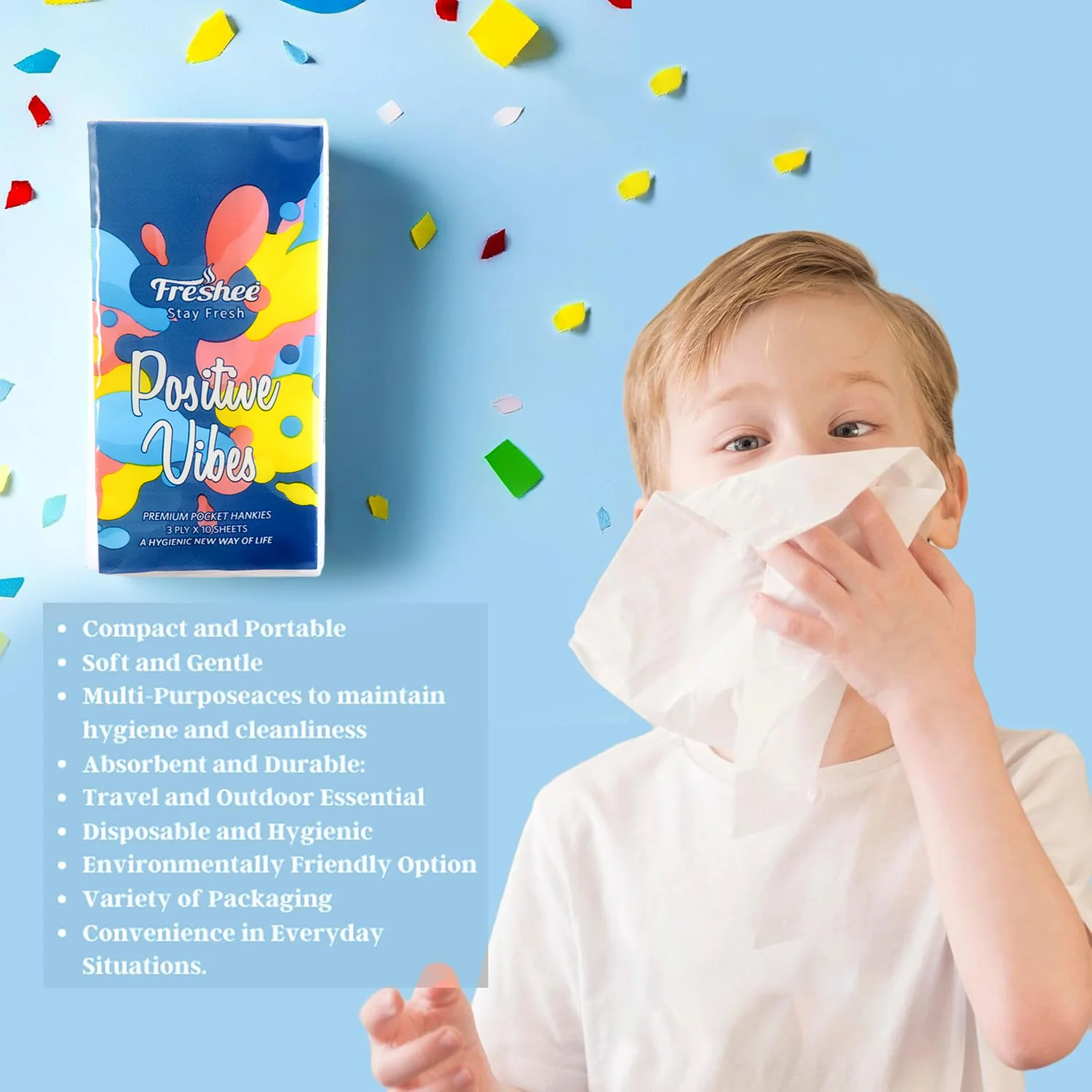 Premium Soft Pocket Tissue Pack  for Daily Use, Skin Care, Office (Pack of 6 / 60 Sheet) - Image 6