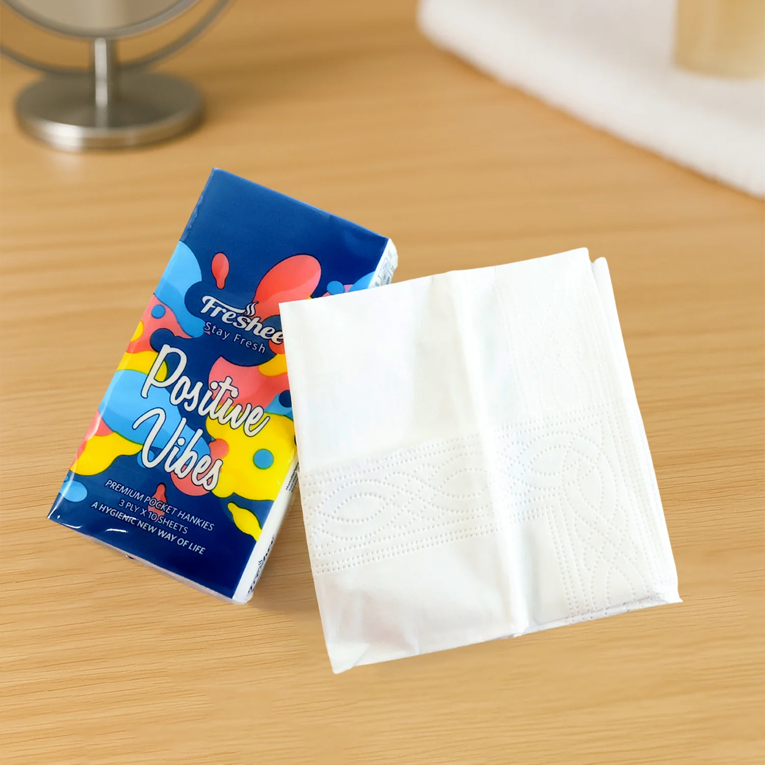 Premium Soft Pocket Tissue Pack  for Daily Use, Skin Care, Office (Pack of 6 / 60 Sheet) - Image 7