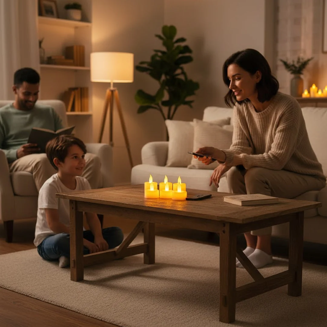 Premium 6 Piece LED Flameless Candle Light Set with Remote Control - Image 5