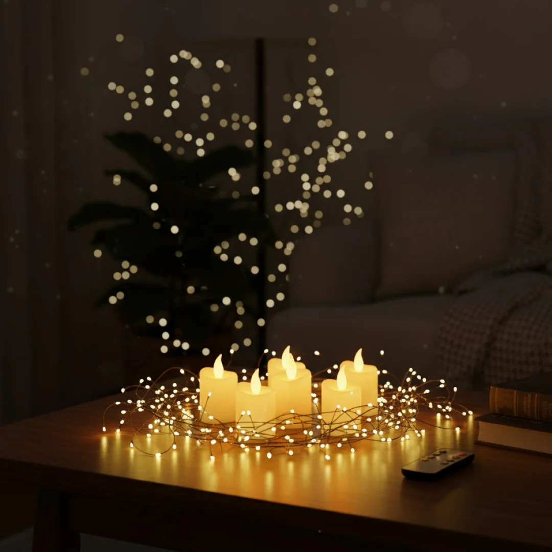 Premium 6 Piece LED Flameless Candle Light Set with Remote Control - Image 6