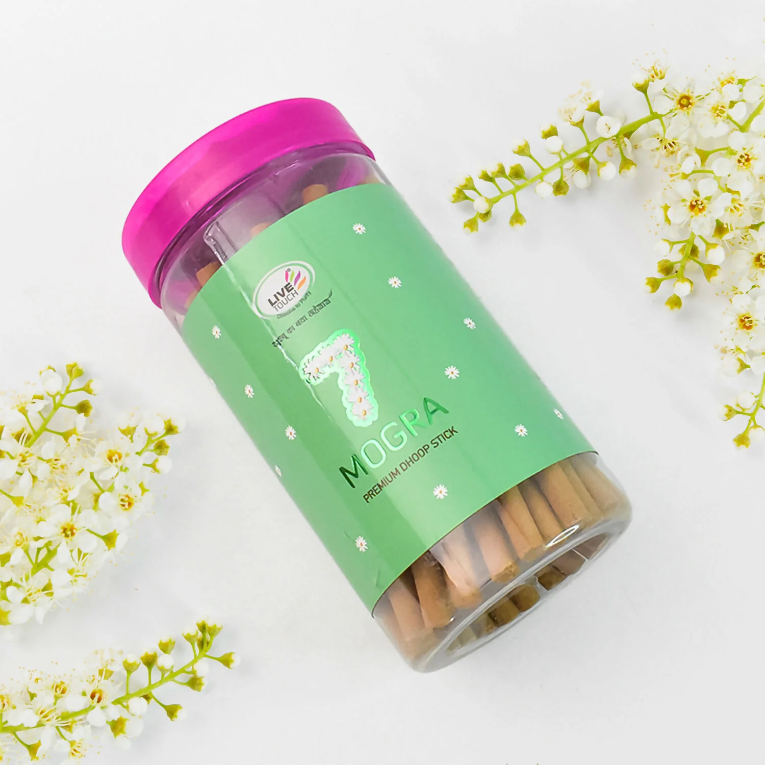 Premium 7 Mogra Dhoop Sticks (Jar Pack / 100grams) - Image 3