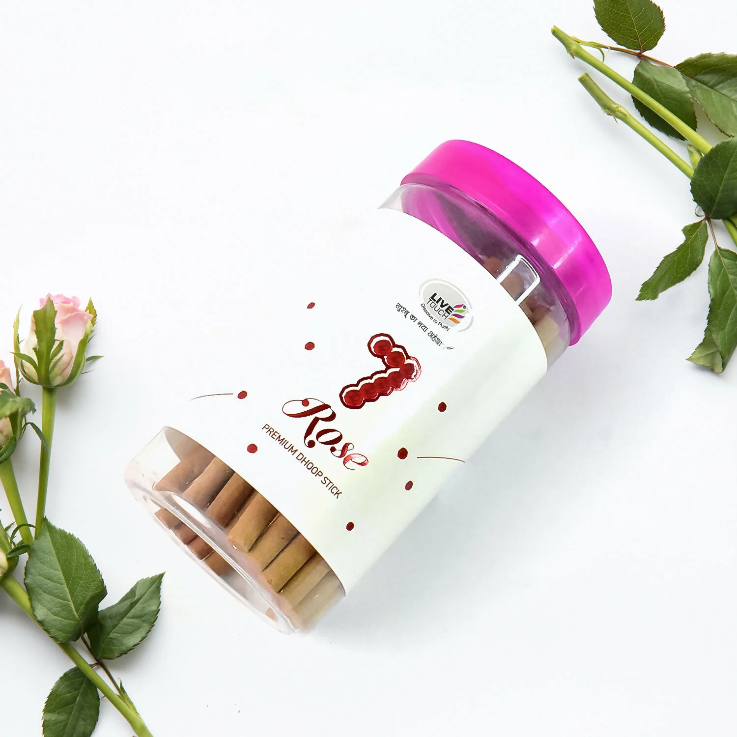 Premium 7 Rose Dhoop Sticks (Jar Pack / 100grams) - Image 2