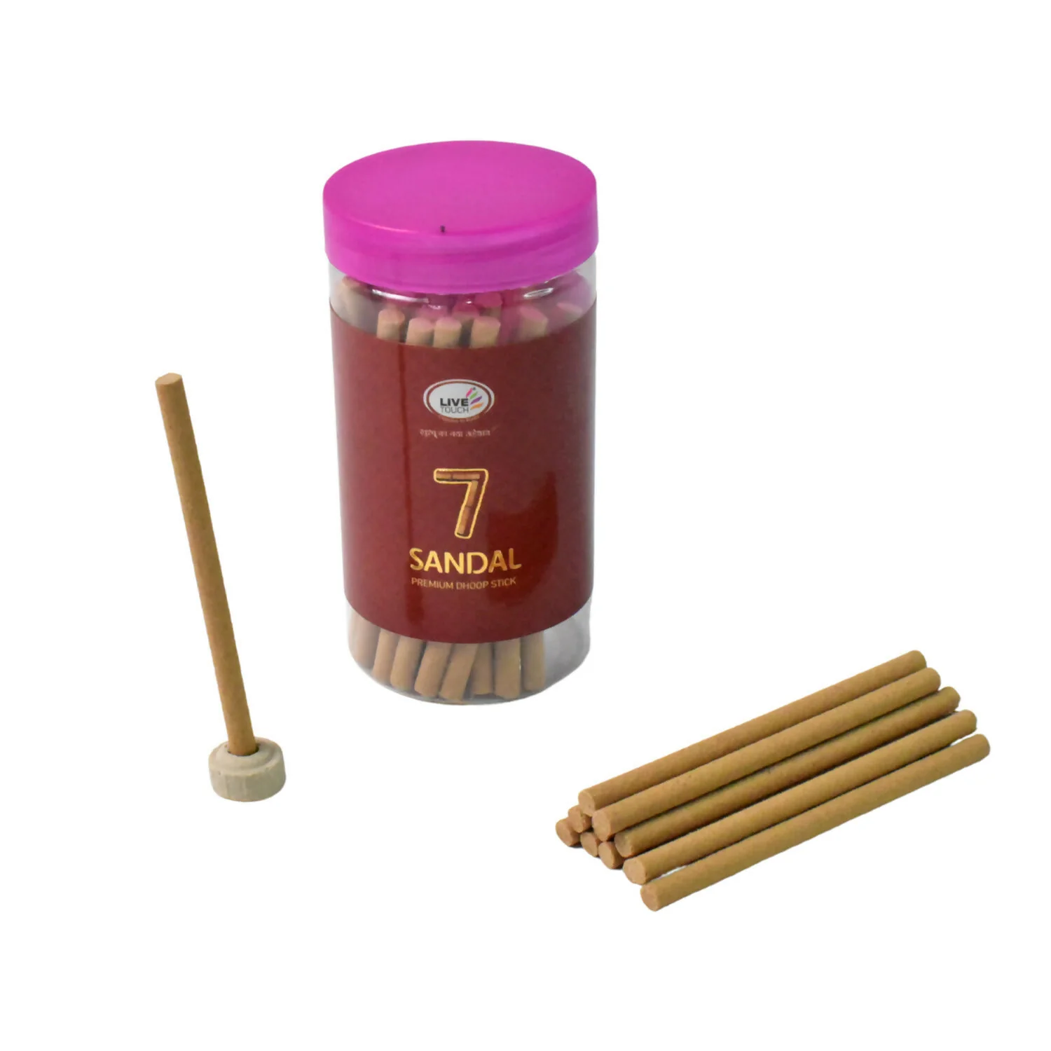 Premium 7 Sandle Dhoop Sticks (Jar Pack / 100grams) - Image 5