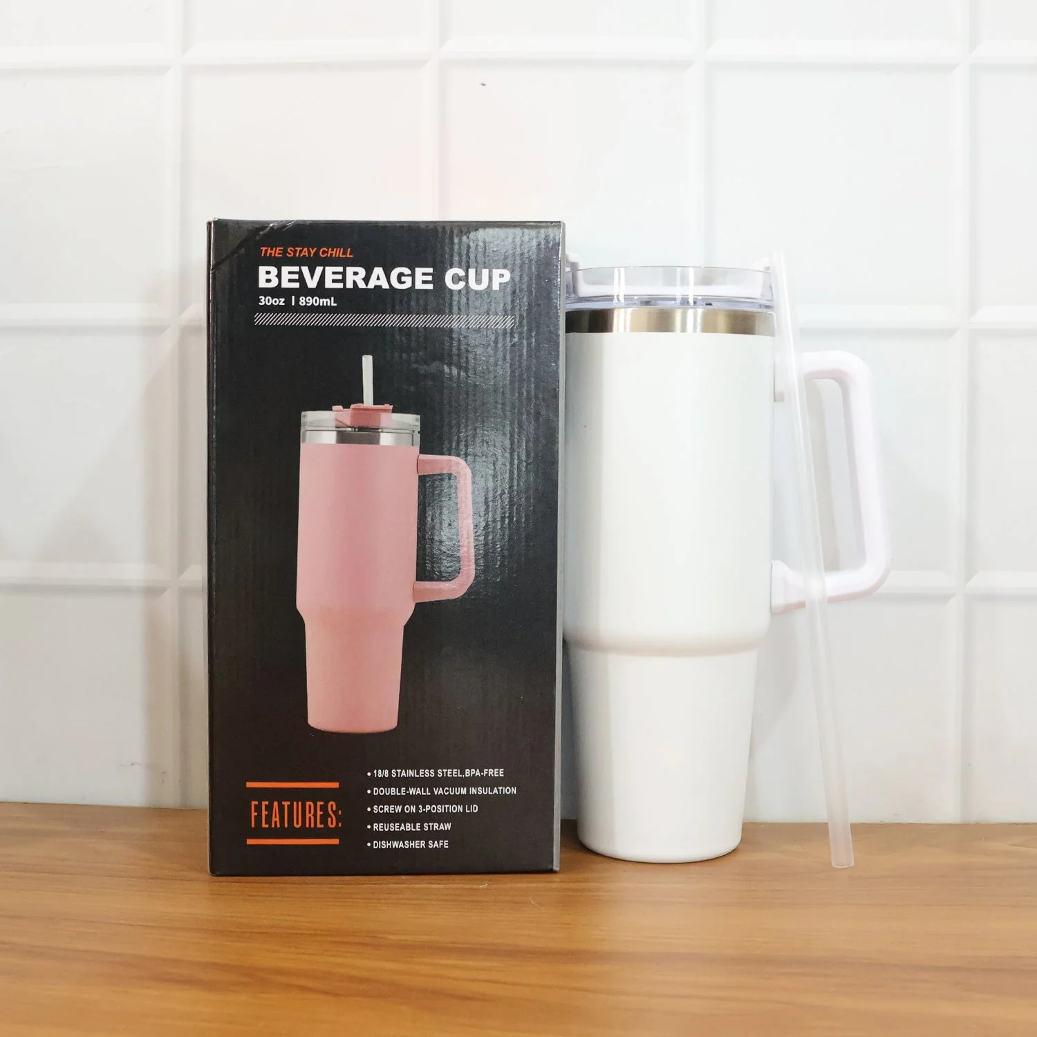 Cutomized Premium Stainless Steel Vacuum Insulated Tumbler Travel Mug   (890ML / 1 Pc) - Image 10
