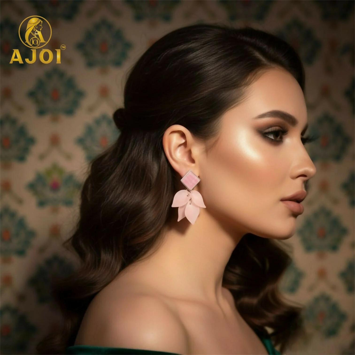 Premium Acrylic Petal Drop Earrings with Square Stud Top – Multicolor Fashion Collection (Pack Of 6) - Image 2