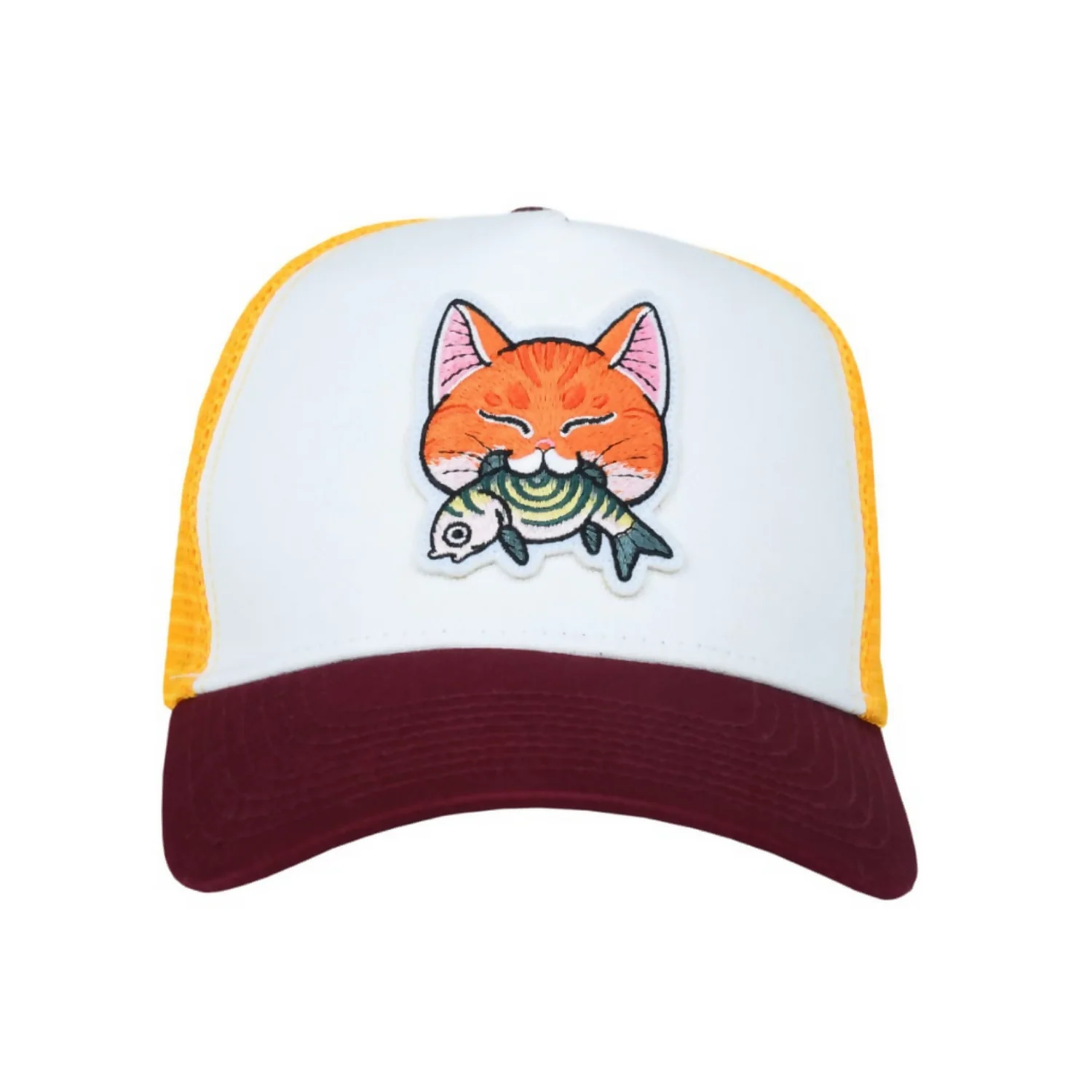 Premium Adjustable Mesh Cap with Cute Cat Embroidered Patch Breathable Cap for Men & Women - Image 5