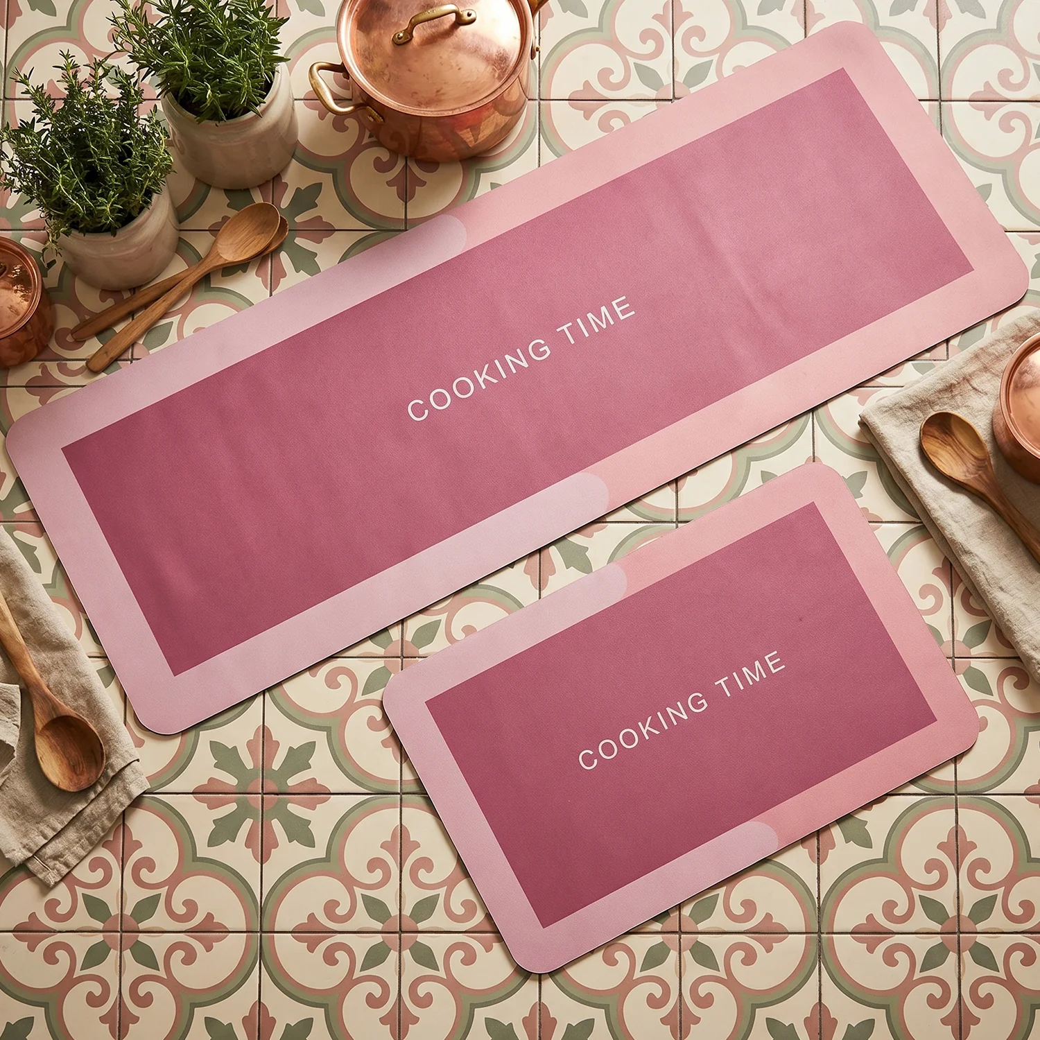 Premium Anti Slip Kitchen Floor Mat Set (2 Pc, 120x38 Cm + 58x38 Cm) - Image 4