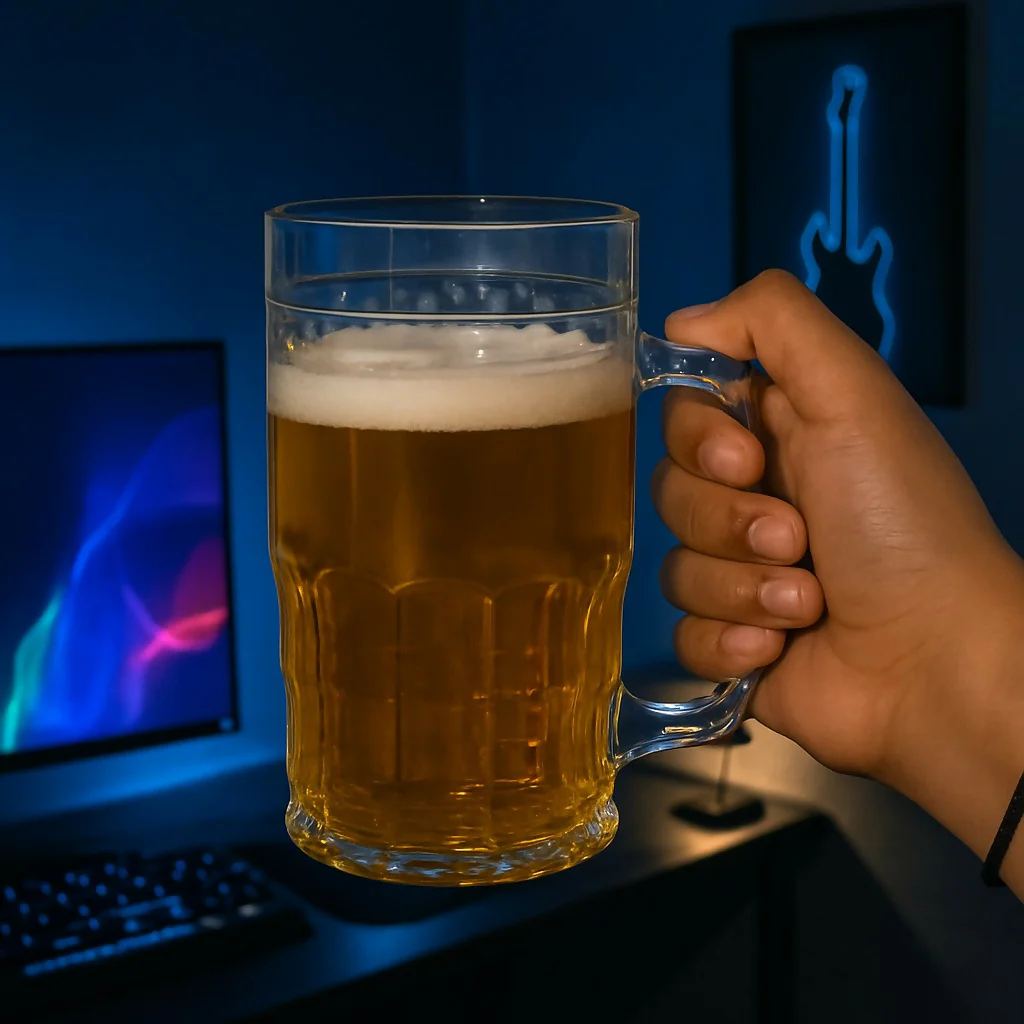 Premium Beer Mug Glass with Handle - Image 3