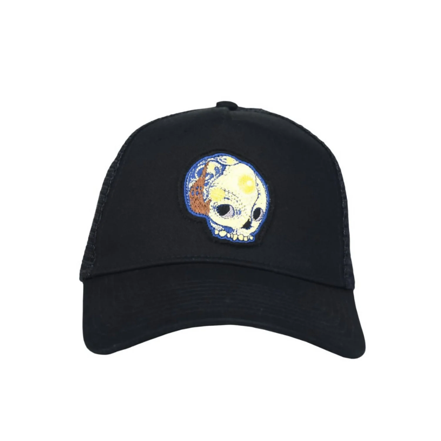 Premium Black Breathable Mesh Cap with Embroidered Vincent Patch Stylish Fashion Adjustable Cap for Men & Women - Image 6