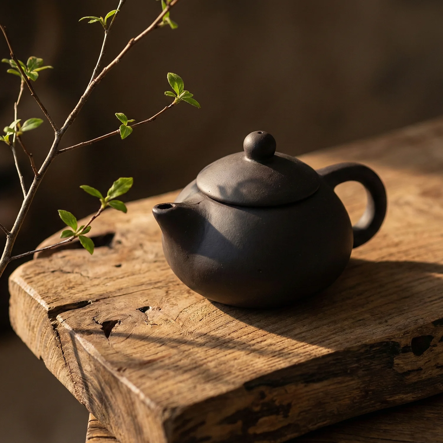 Premium Black Clay / Ceramic Tea Set with Teapot & 4 Cups - Image 8