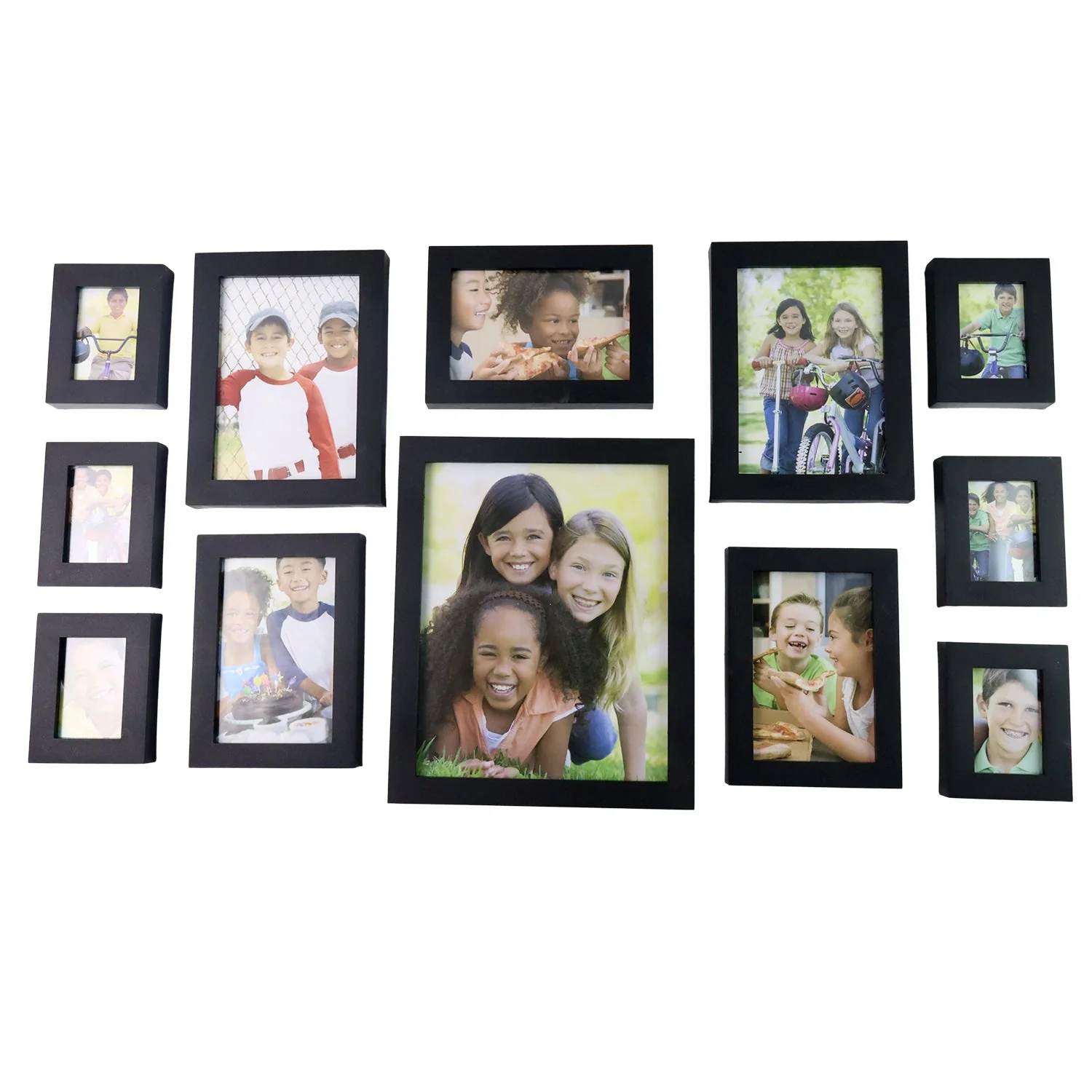 Premium Black Photo Frame Set 12 Pcs Wall Hanging Gallery Frames - Image 5
