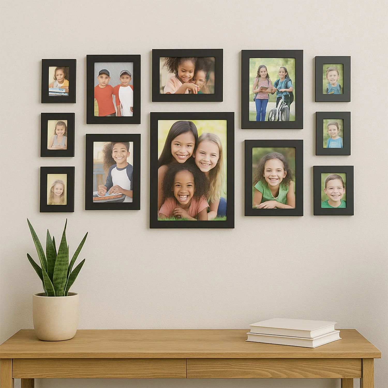 Premium Black Photo Frame Set 12 Pcs Wall Hanging Gallery Frames - Image 7