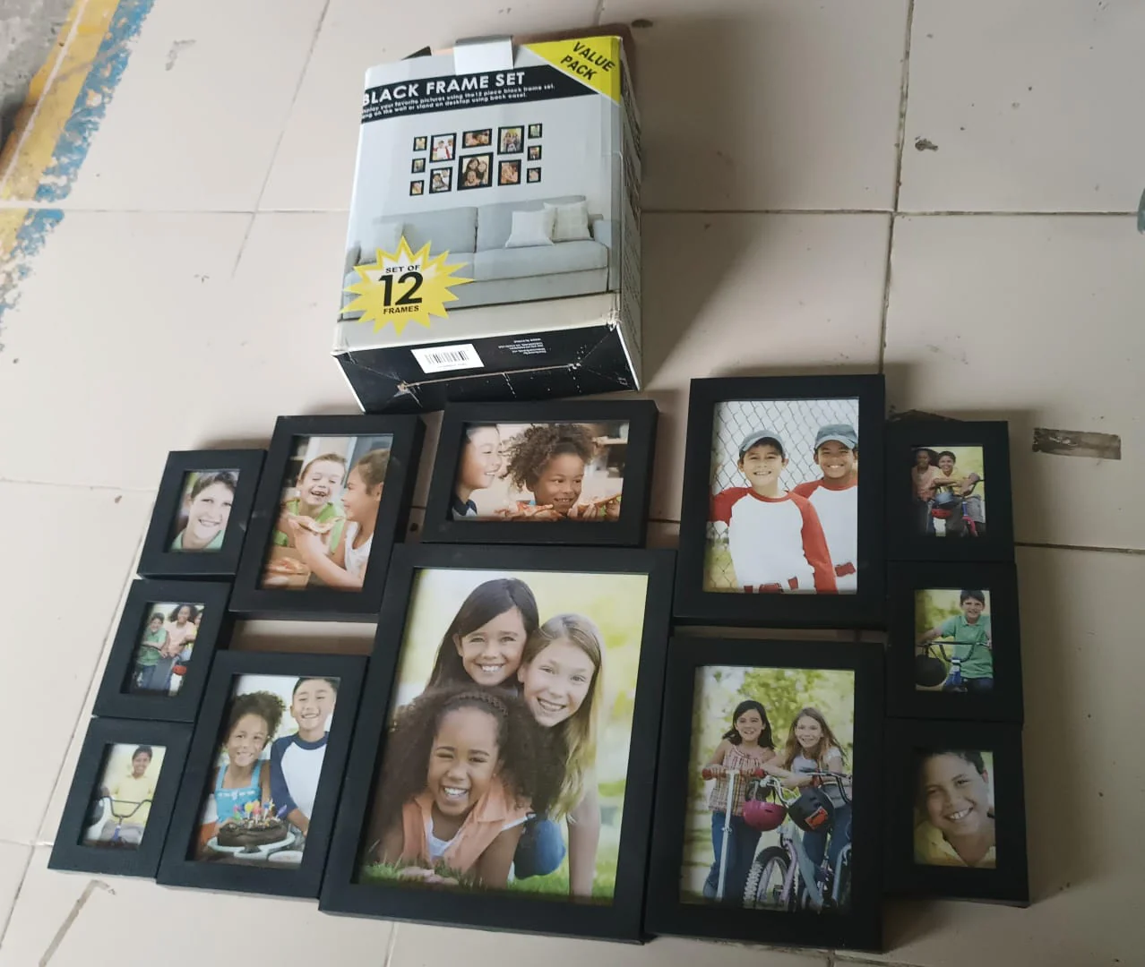 Premium Black Photo Frame Set 12 Pcs Wall Hanging Gallery Frames - Image 9