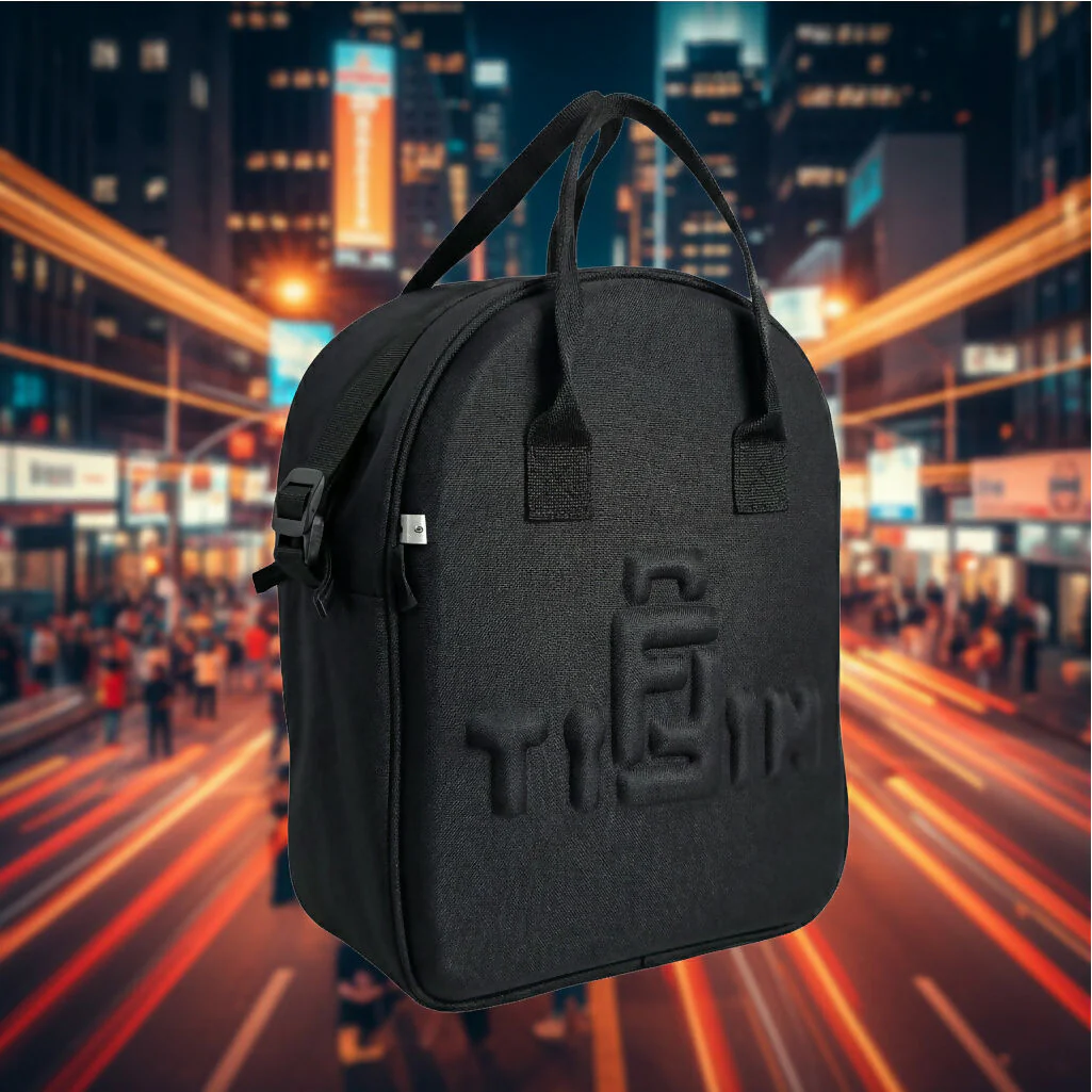 Premium Black Tiffin Bag – Stylish & Durable Lunch Carry Bag for Office, School & Travel - Image 3
