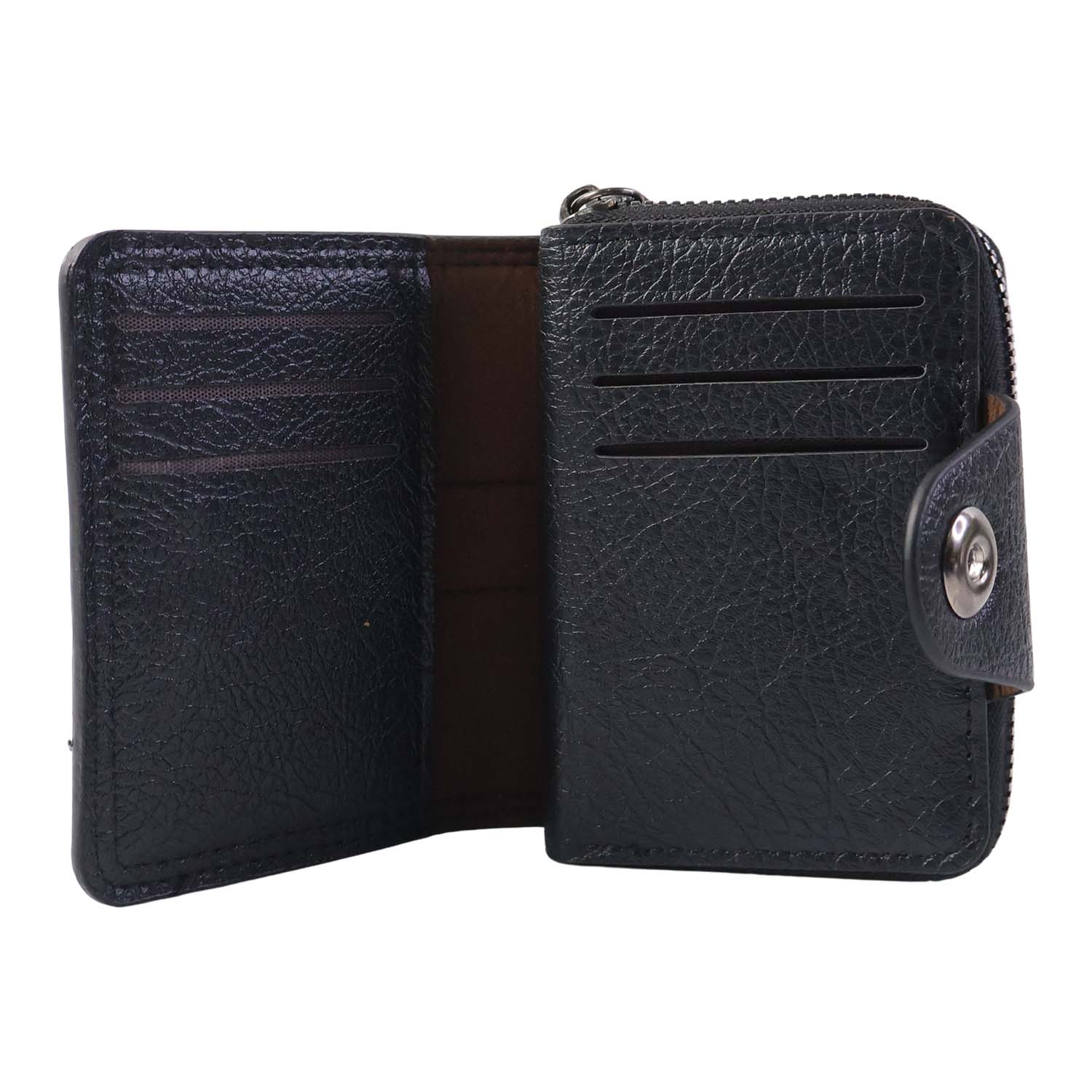 Premium Black Zip-Around Card Holder Wallet (1 Pc) - Image 5