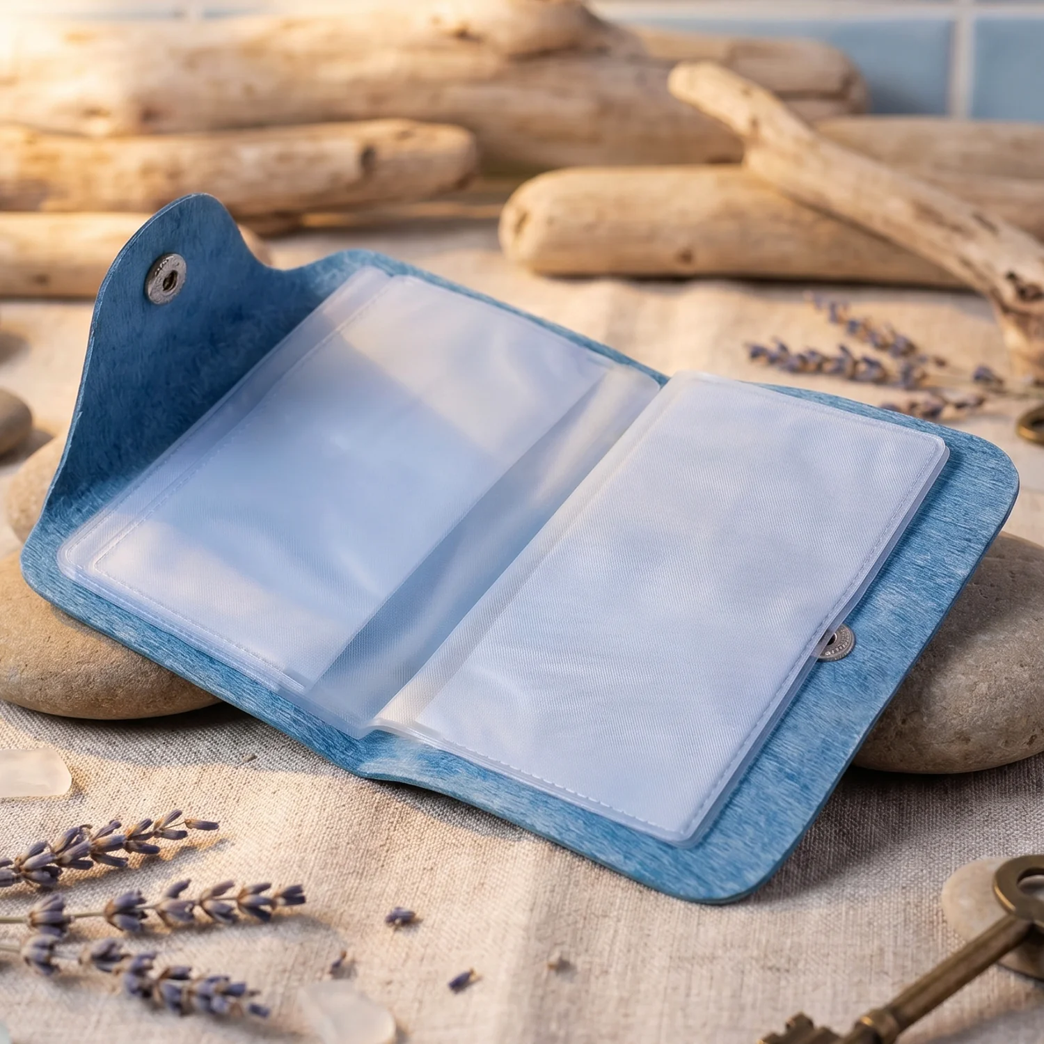Premium Button Closure Card Holder Wallet with 10 Inner Leafes (1 Pc) - Image 8