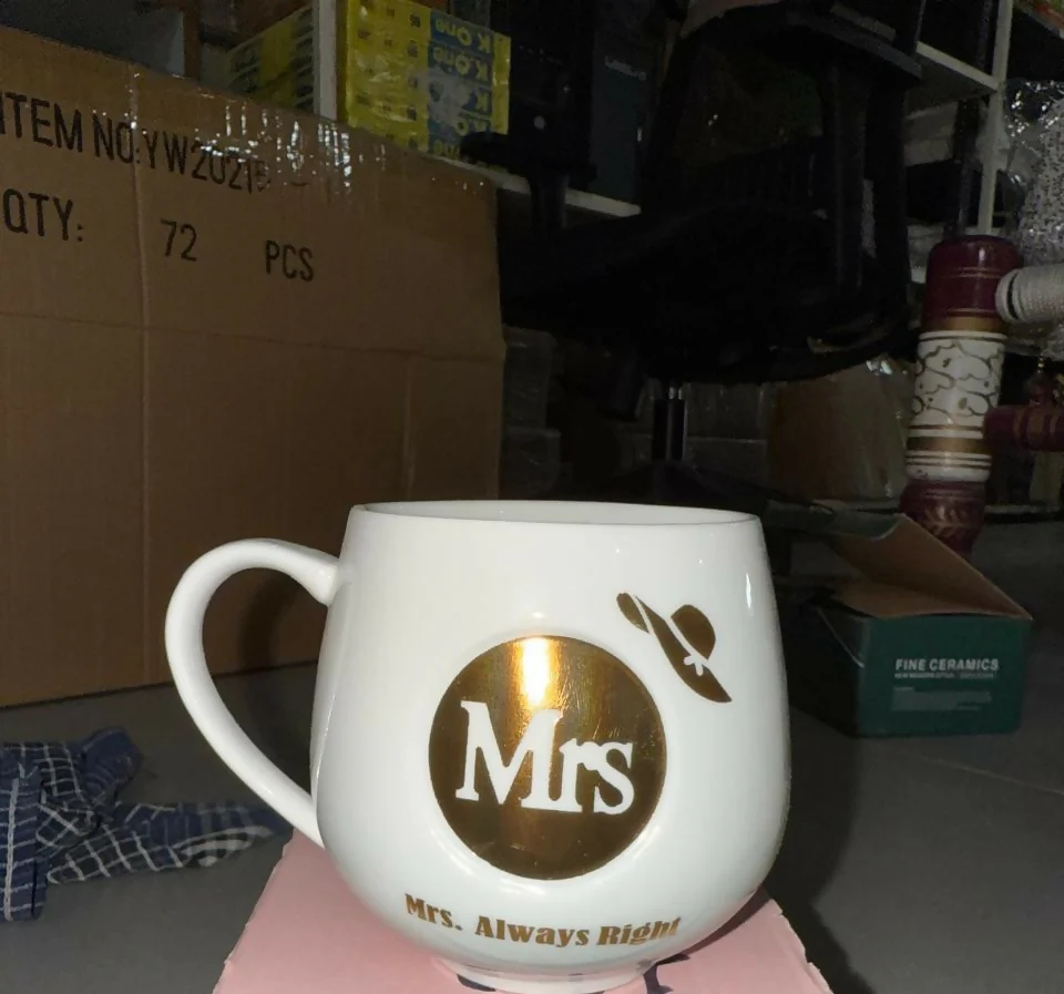 Premium Ceramic Coffee Mug for Women | Mrs. Always Right Printed Cup with Golden Foil Design | Stylish Gift Mug for Wife, Girlfriend, Sister | Durable Glossy Finish | Tea & Coffee Mug for Home & Office (White – Mrs Edition) - Image 4