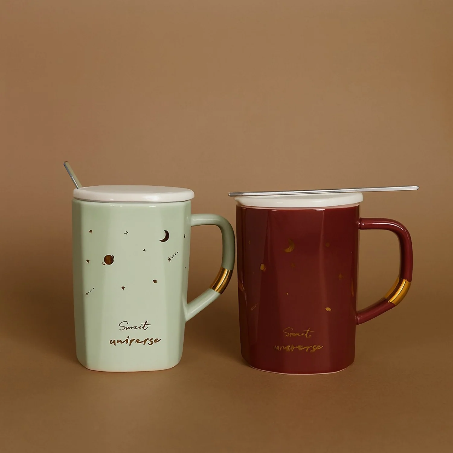 Premium Ceramic Secret Universe Mug with Gold Handle Accent (Mix Design) - Image 2