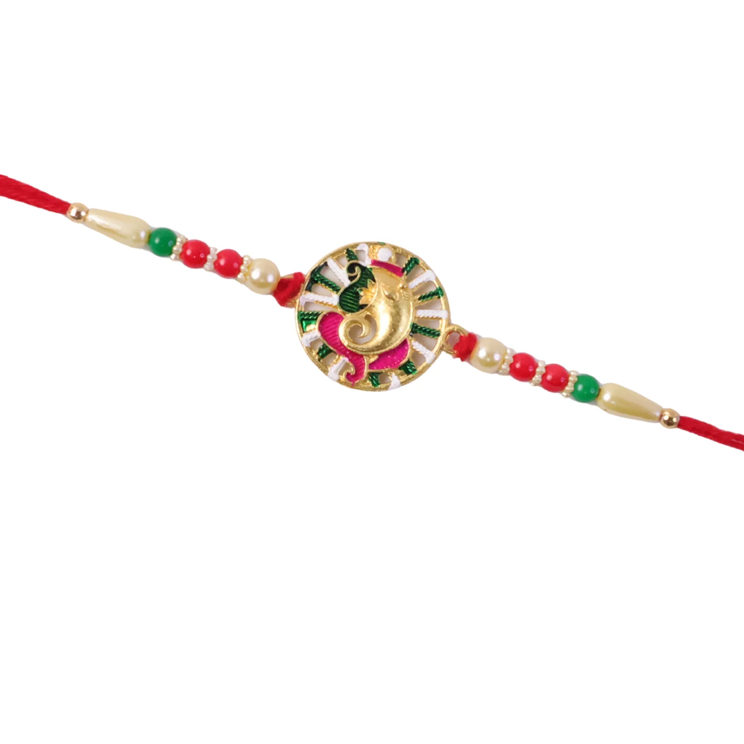 Premium Circular Ganesha Design Rakhi (1 Pc) - Image 6