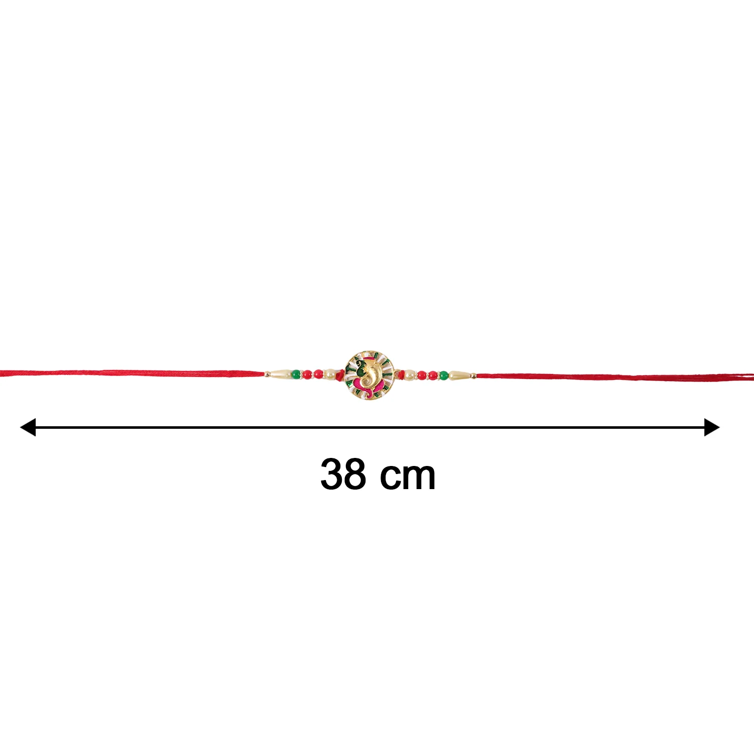 Premium Circular Ganesha Design Rakhi (1 Pc) - Image 7