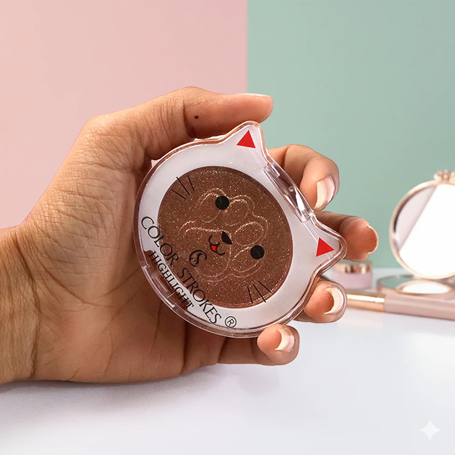 Premium Color Strokes Shimmer Highlighter (1 Pc) - Image 9