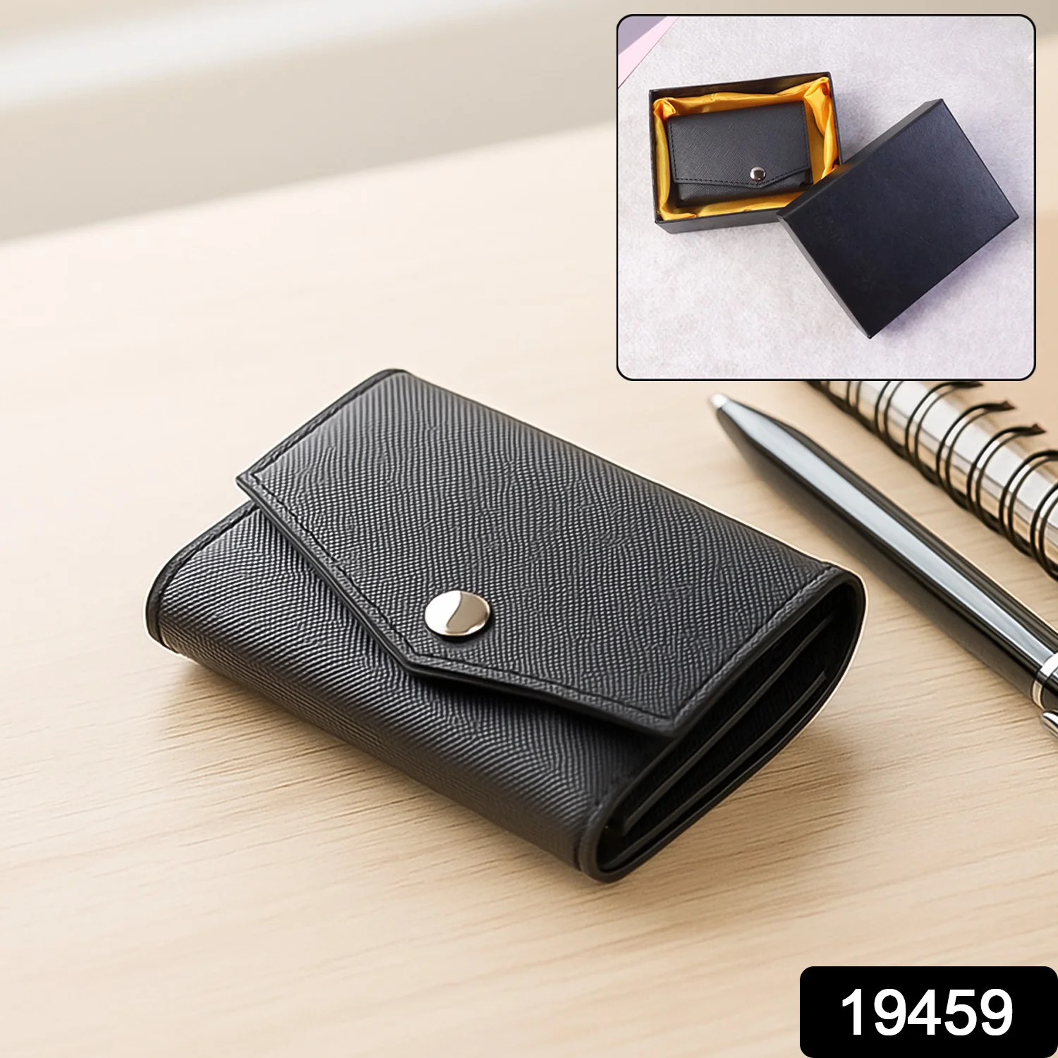 Premium Compact Multi-Card Wallet with Secure Snap Closure - Image 2