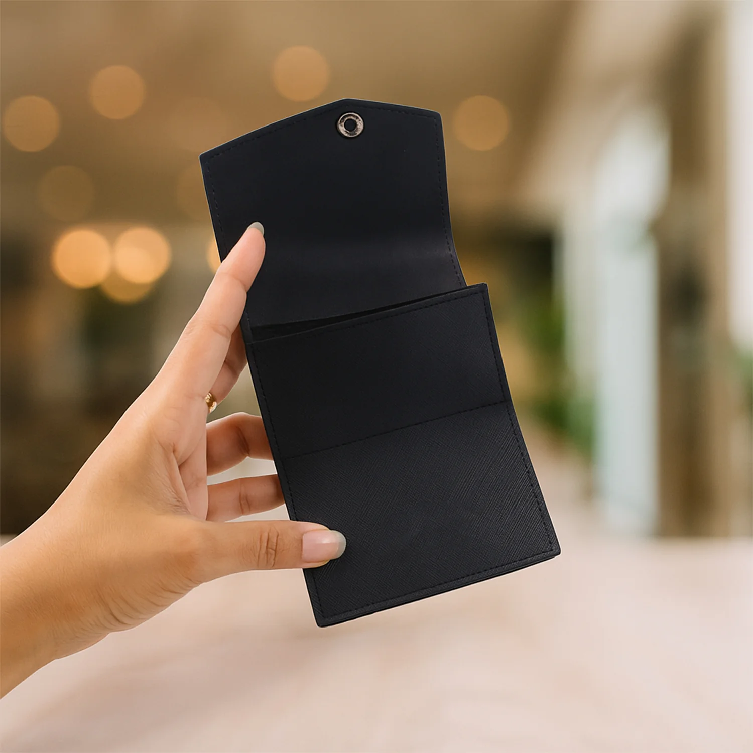Premium Compact Multi-Card Wallet with Secure Snap Closure - Image 6