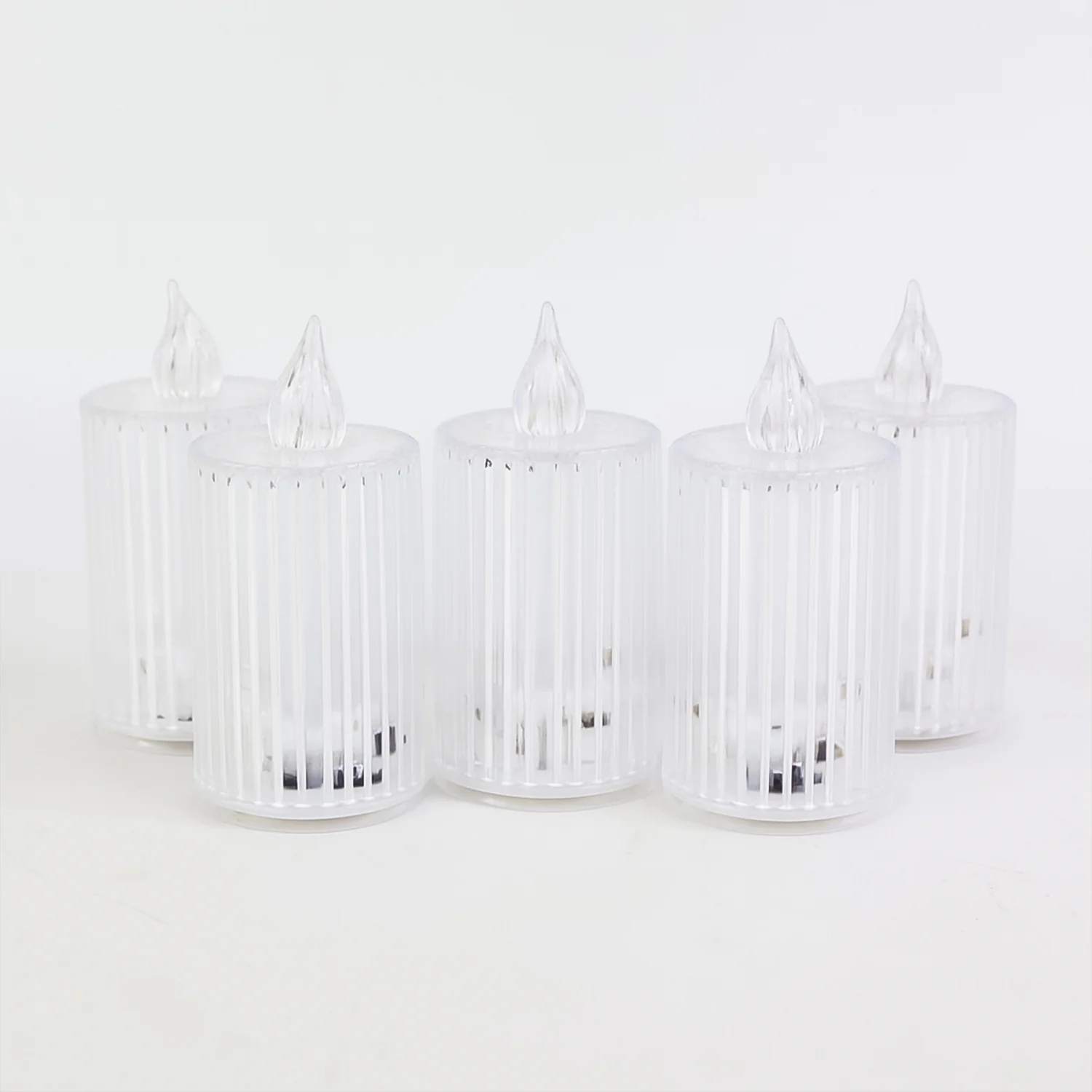 Premium Crystal Effect LED Flameless Candle Lights (5 Pc) - Image 5