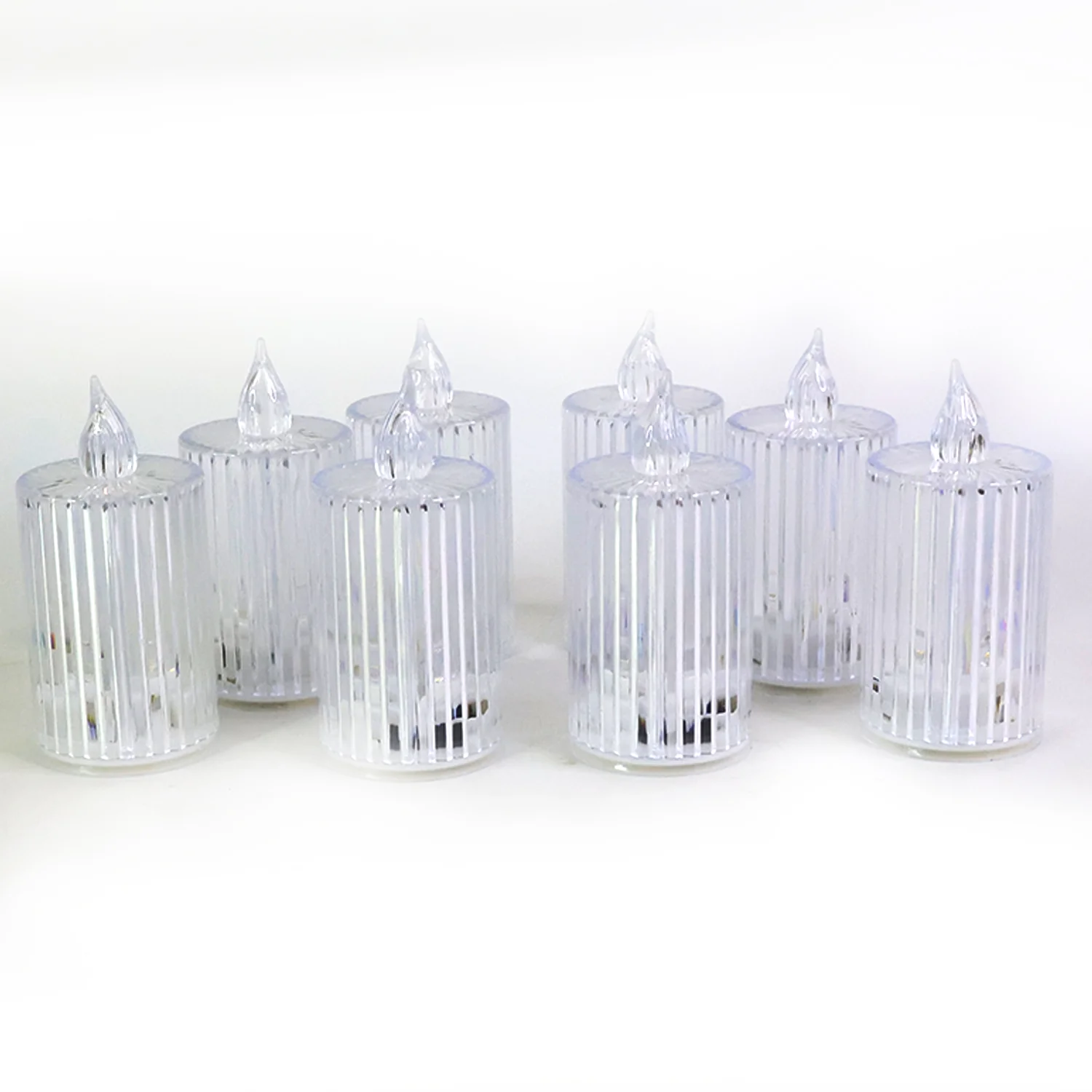 Premium Crystal Effect LED Flameless Candle Lights (8 Pc) - Image 5