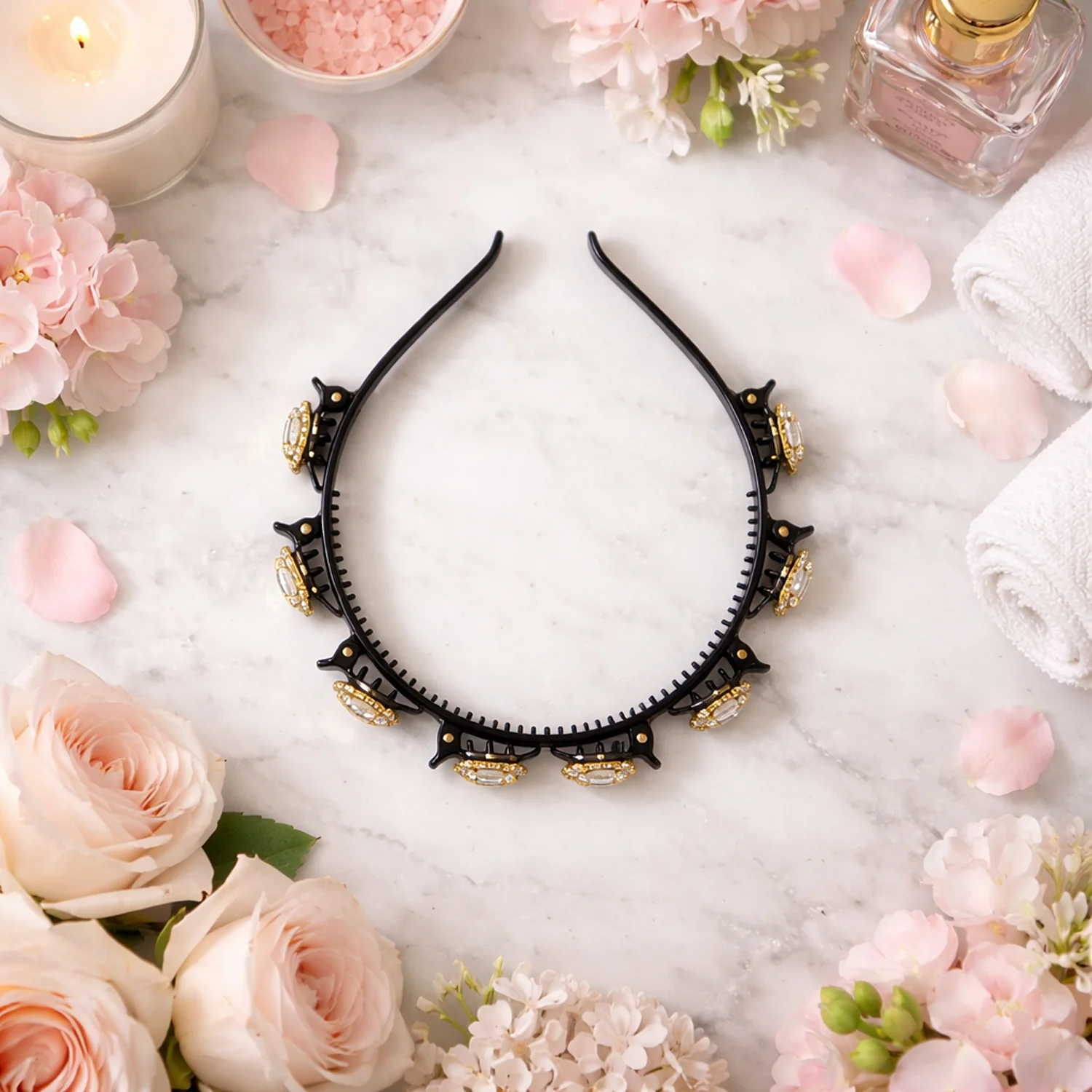 Premium Crystal Studded Designer Hairband for Women & Girls (1 Pc) - Image 4