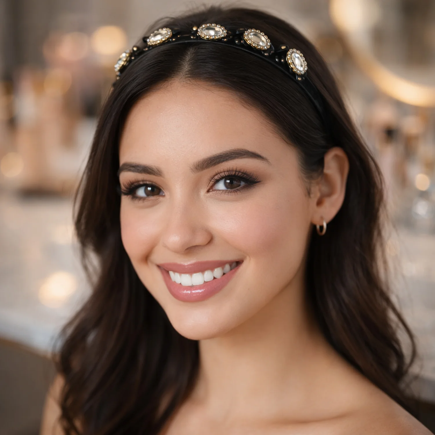 Premium Crystal Studded Designer Hairband for Women & Girls (1 Pc) - Image 7