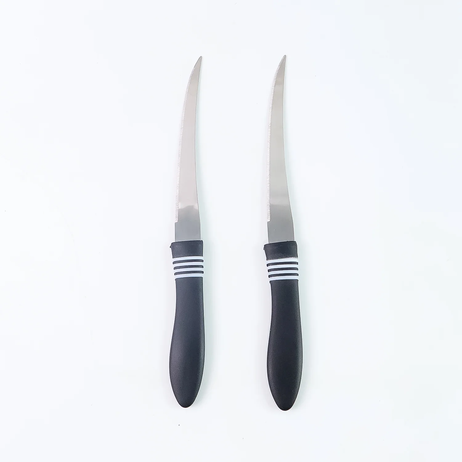 Premium Curved Serrated Stainless Steel Kitchen Knife Set (Mix Color & 2 Pc) - Image 5