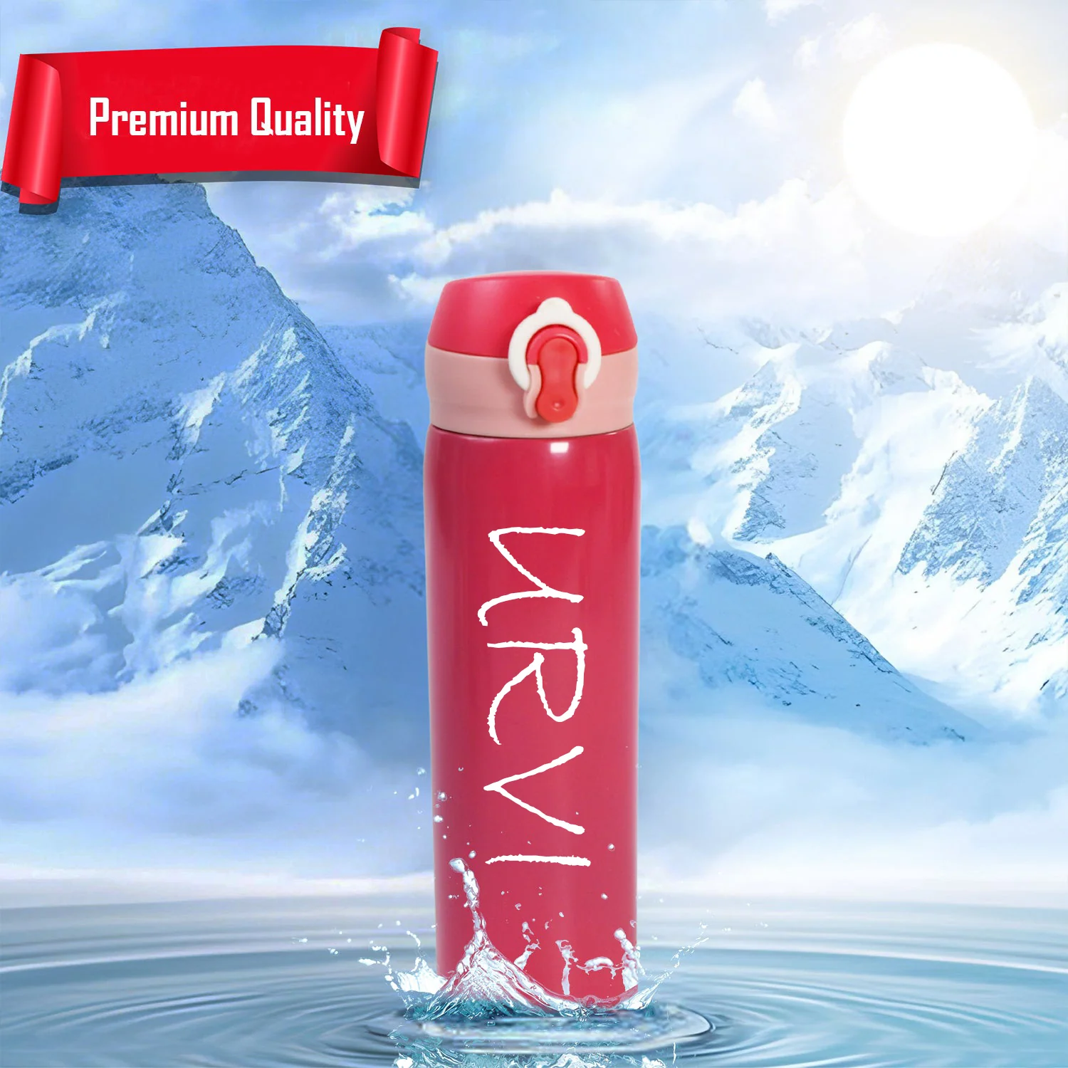 Customized Stainless Steel Water Bottle  (350 ML) - Image 2