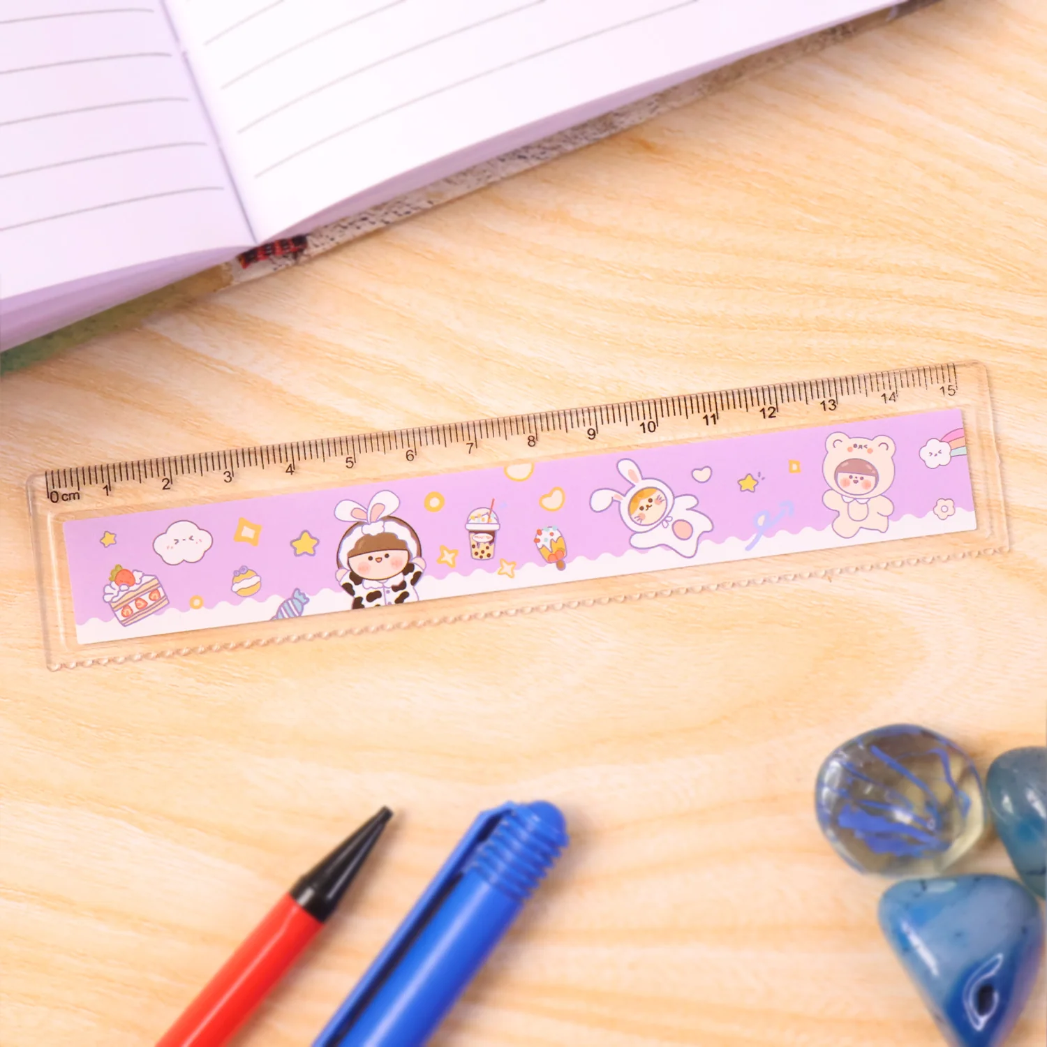 Premium Cute Cartoon Plastic Ruler for Kids (1 Pc) - Image 3