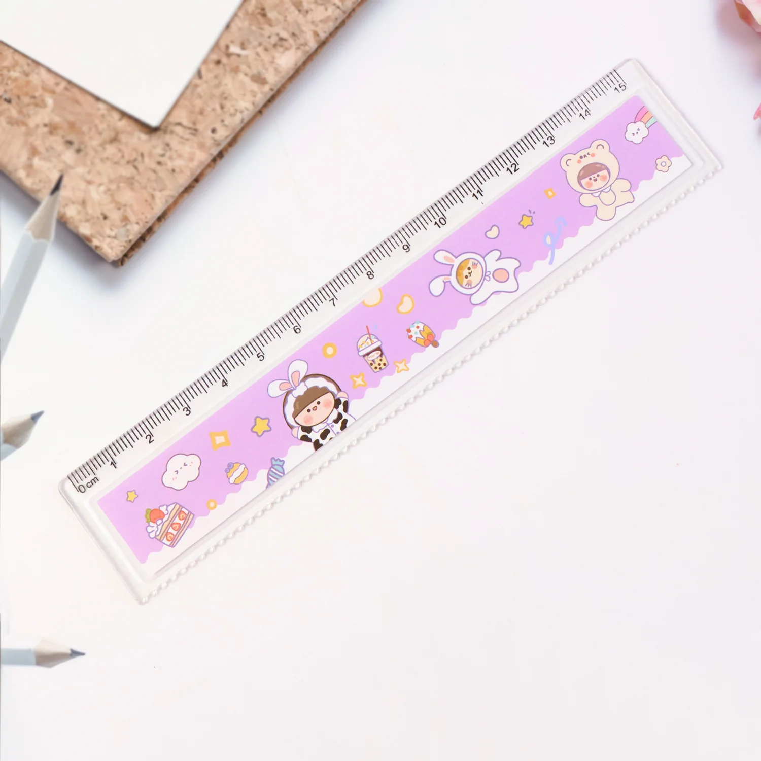 Premium Cute Cartoon Plastic Ruler for Kids (1 Pc) - Image 4