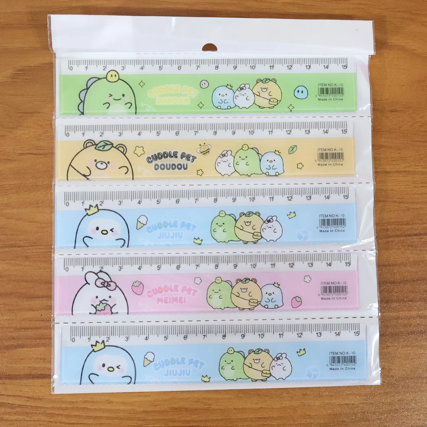 Premium Cute Cartoon Plastic Ruler Set for Kids (5 Pc) - Image 7