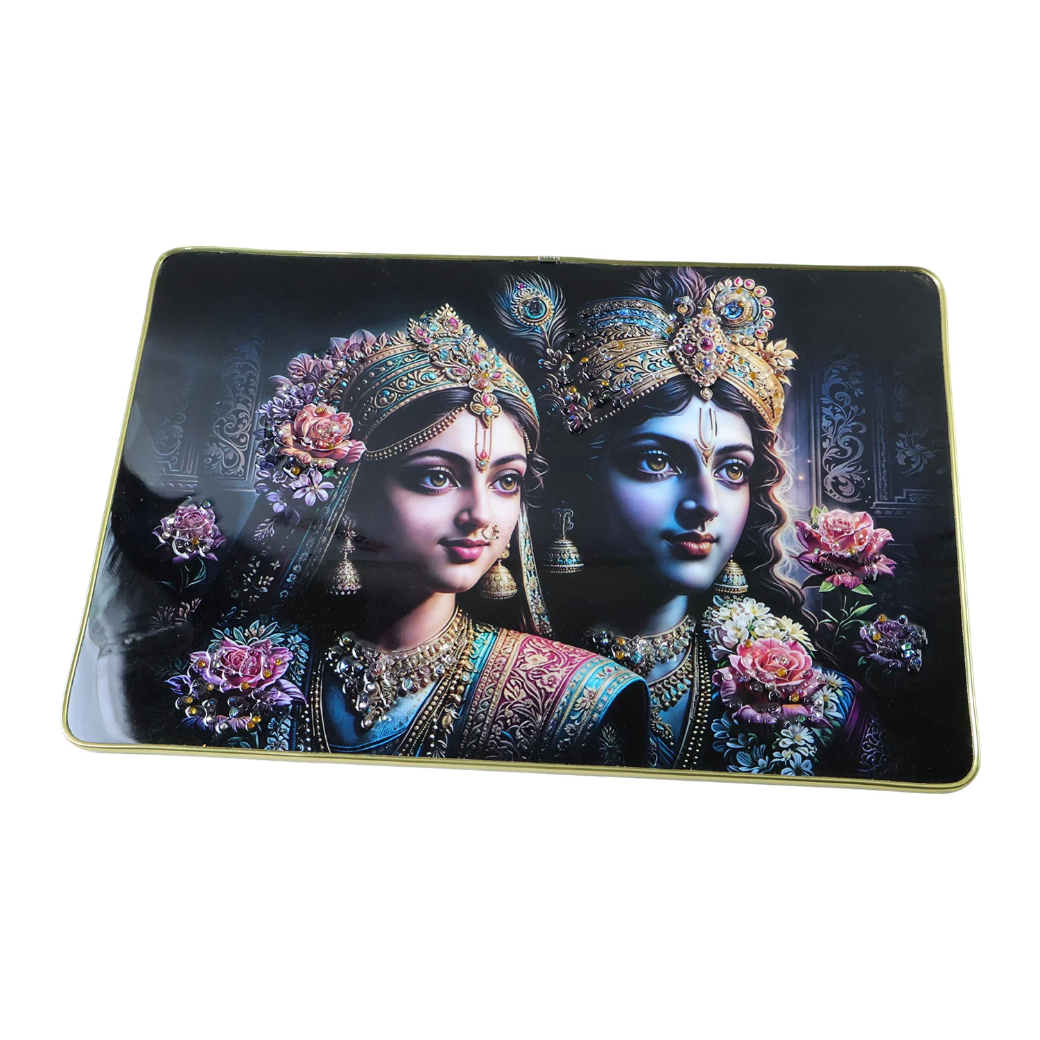 Premium Decorative Radha Krishna Wall Painting Frame 45x30 Cm (1 Pc) - Image 4