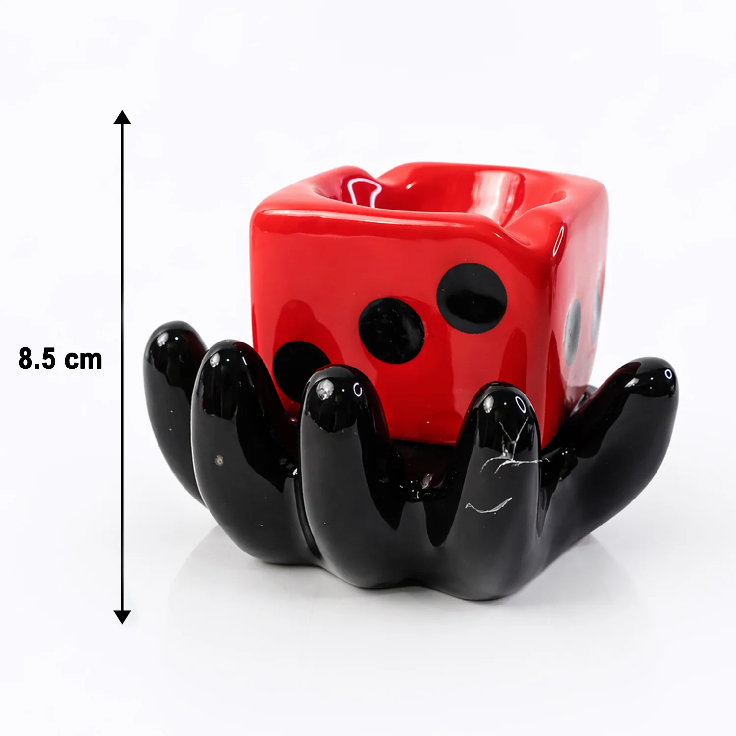 Premium Designer Ceramic Ashtray with Dice Shape Bowl (1 Pc) - Image 6