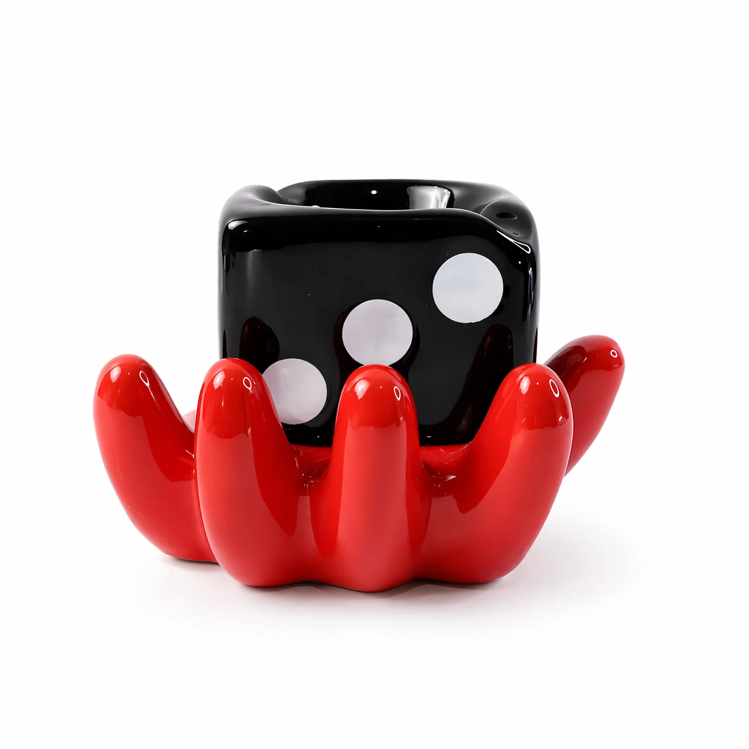 Black Dice Shape Unique Bowl Ashstray Collector - Image 4