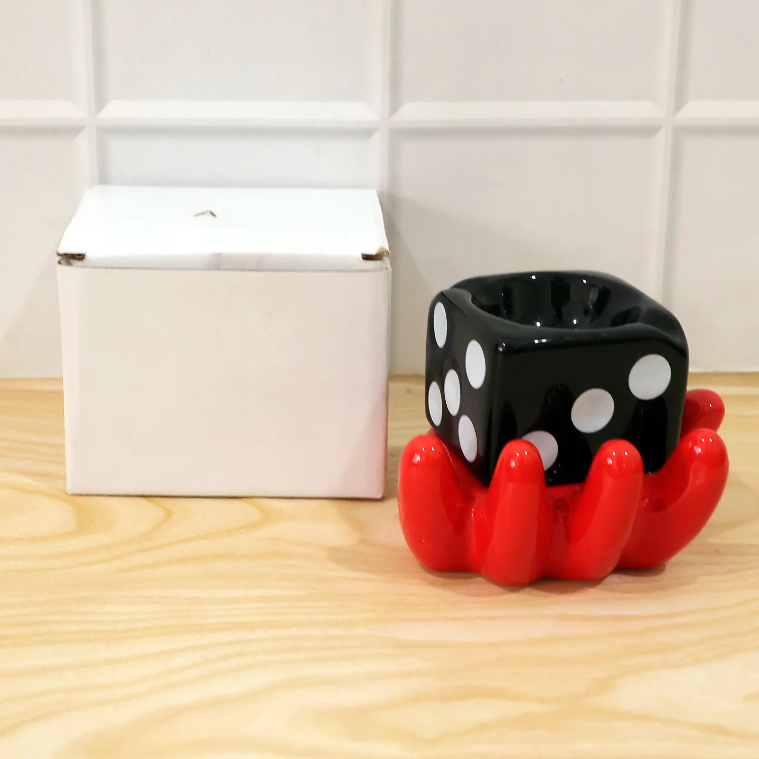Black Dice Shape Unique Bowl Ashstray Collector - Image 8