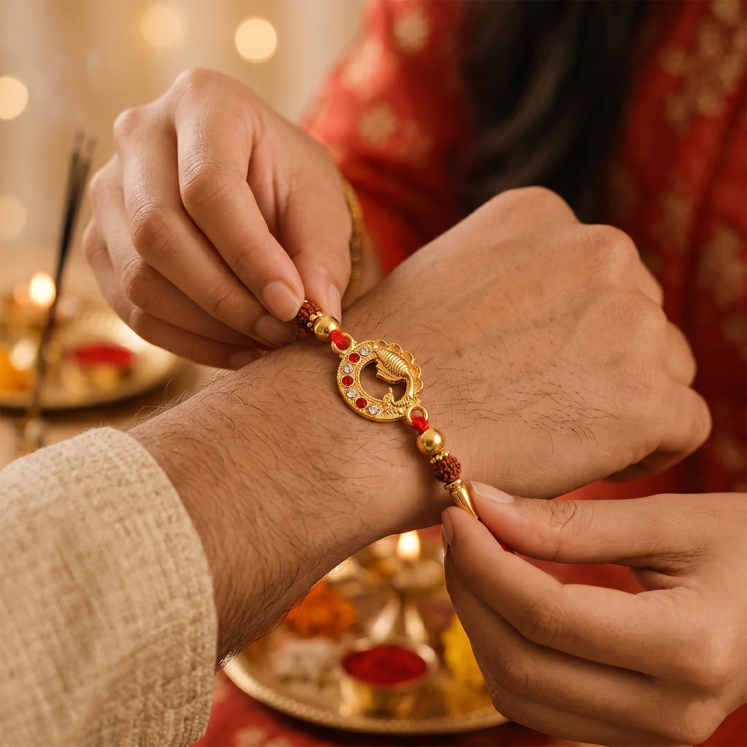Premium Designer Rakhi for Brother (1 Pc) - Image 4