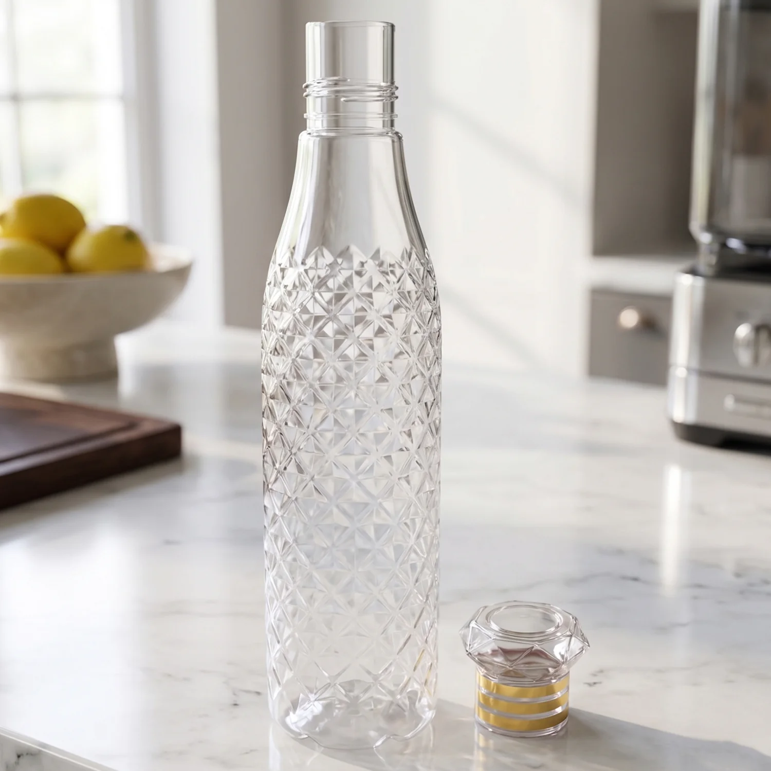 Premium Designer Transparent Water Bottle Set (6 Pc Set, 1000 ML Approx) - Image 8