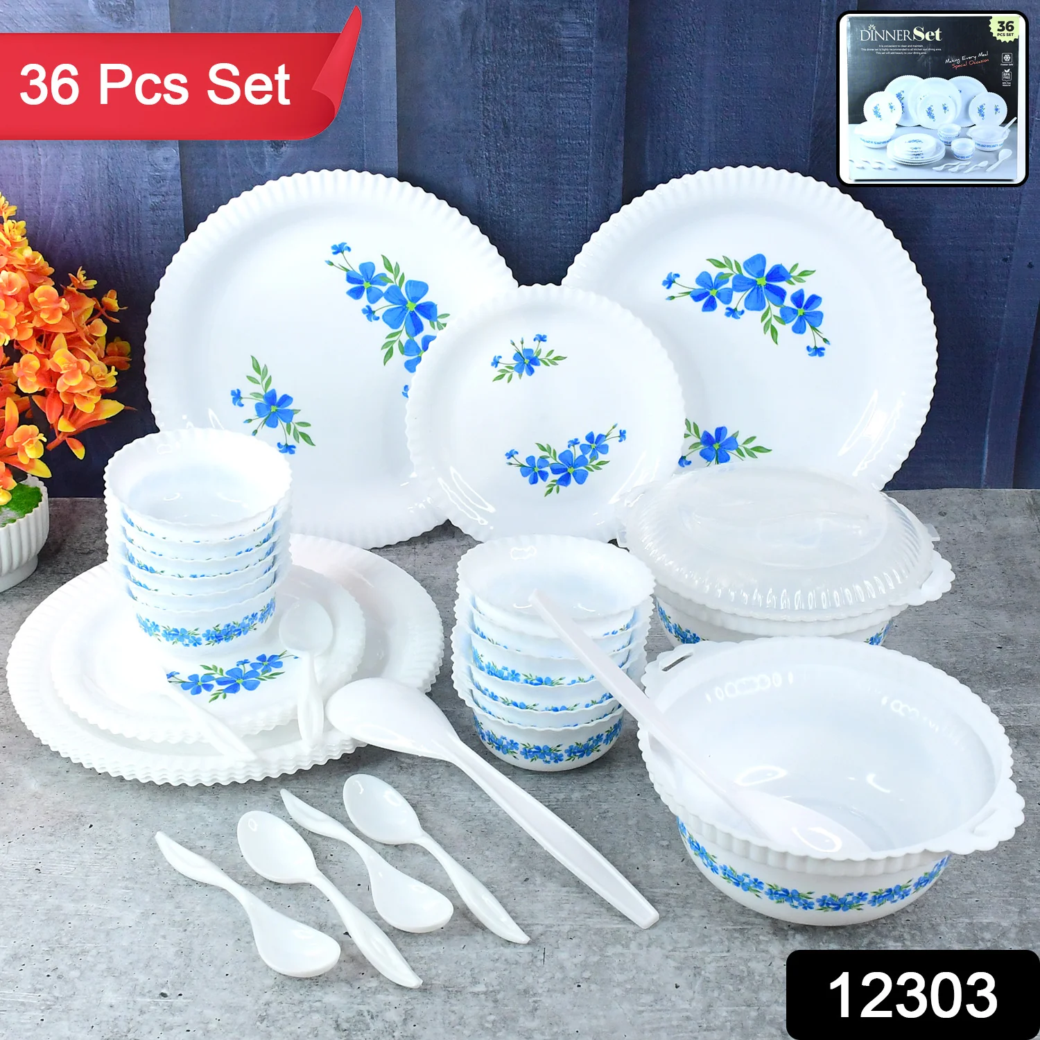 Plastic Premium Dinner Set (36 Pc) - Image 2