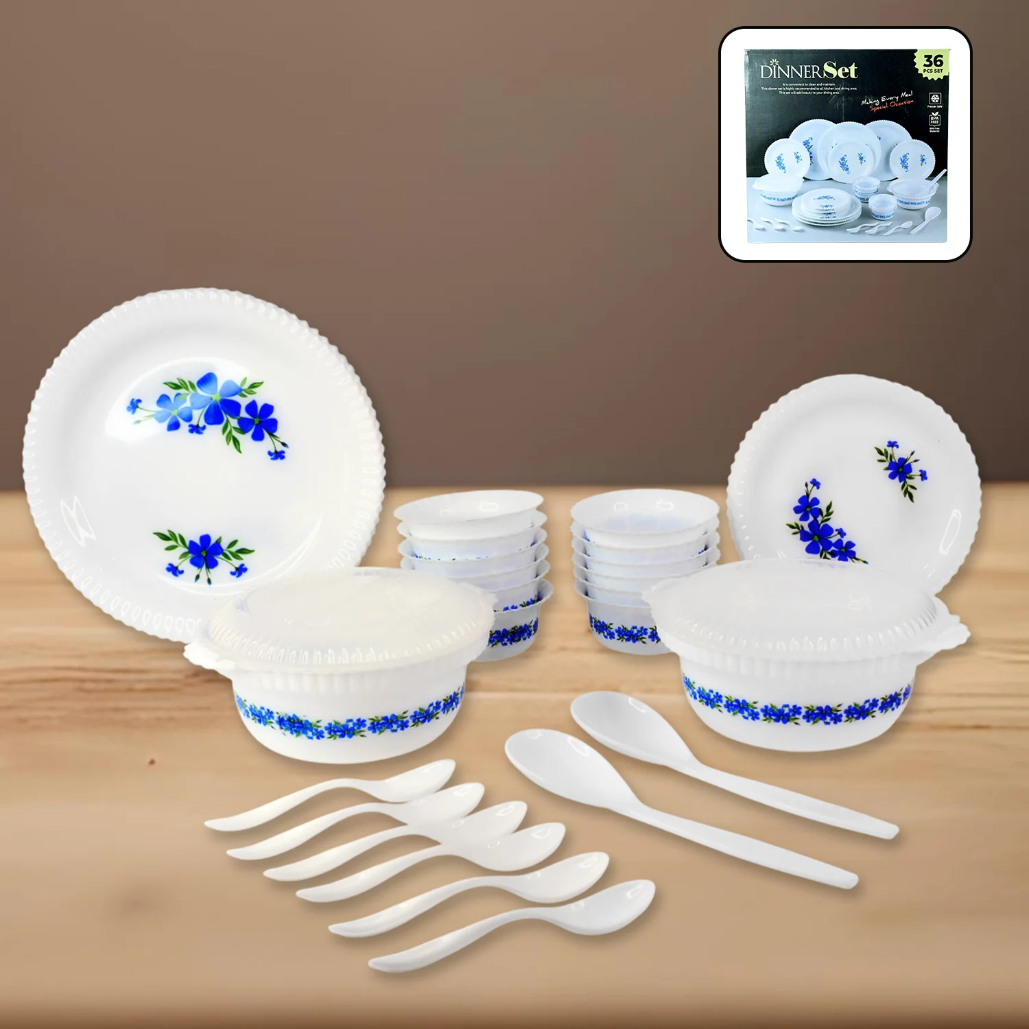 Plastic Premium Dinner Set (36 Pc) - Image 3