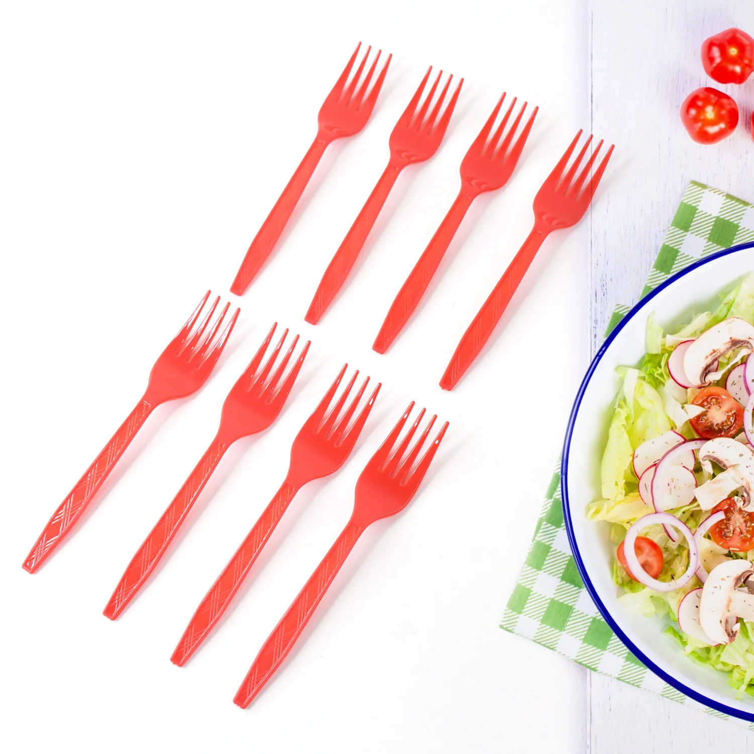 Premium Disposable Plastic Forks (8 Pc) - Image 4