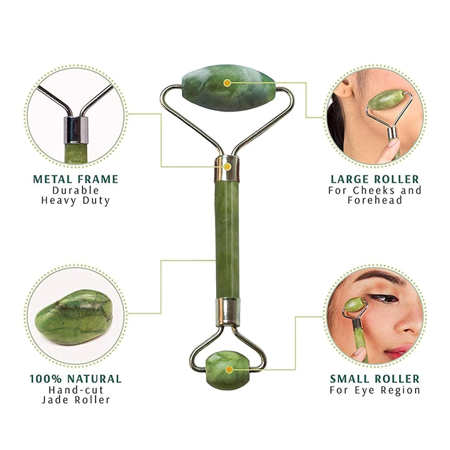 Premium Double Head Face Roller Massage Tool (1 Pc) - Image 8