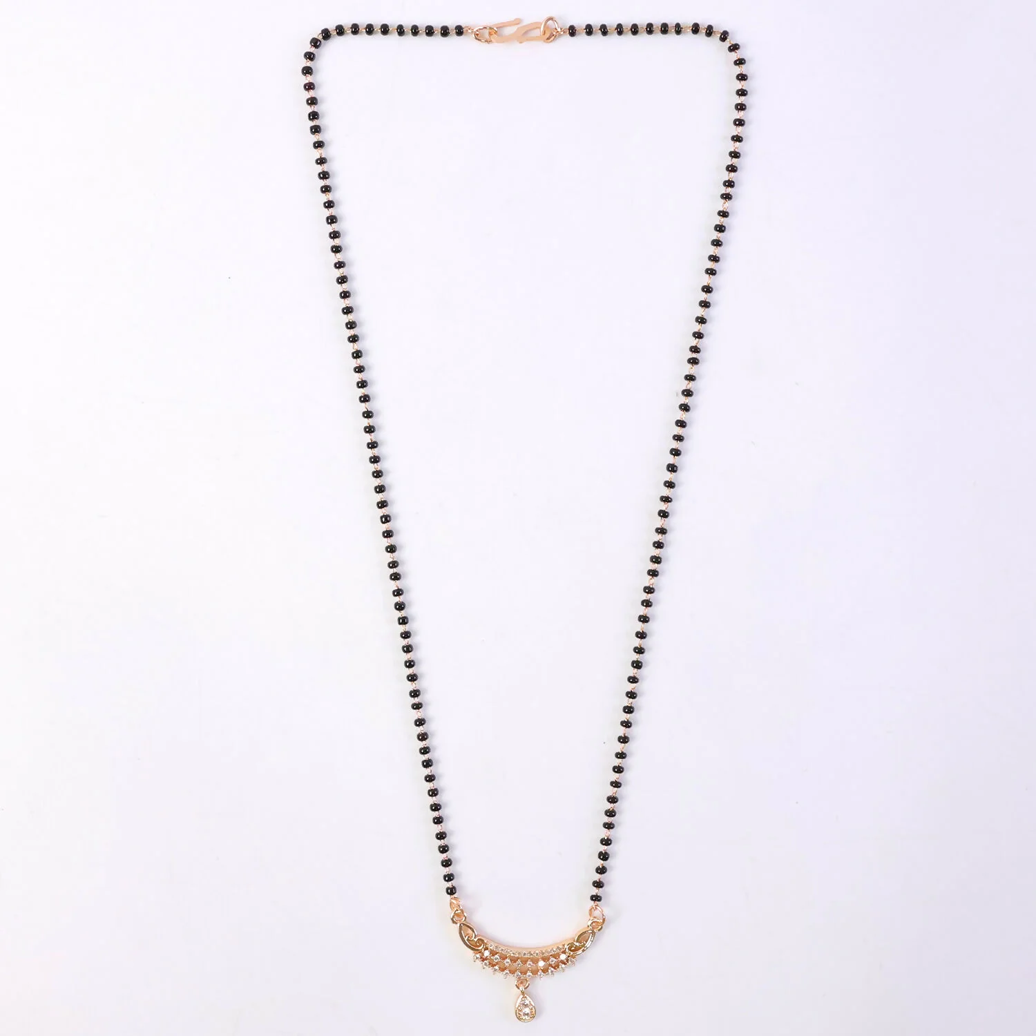 Premium Drop Pendant Mangalsutra with Fine Stone Setting - Image 6
