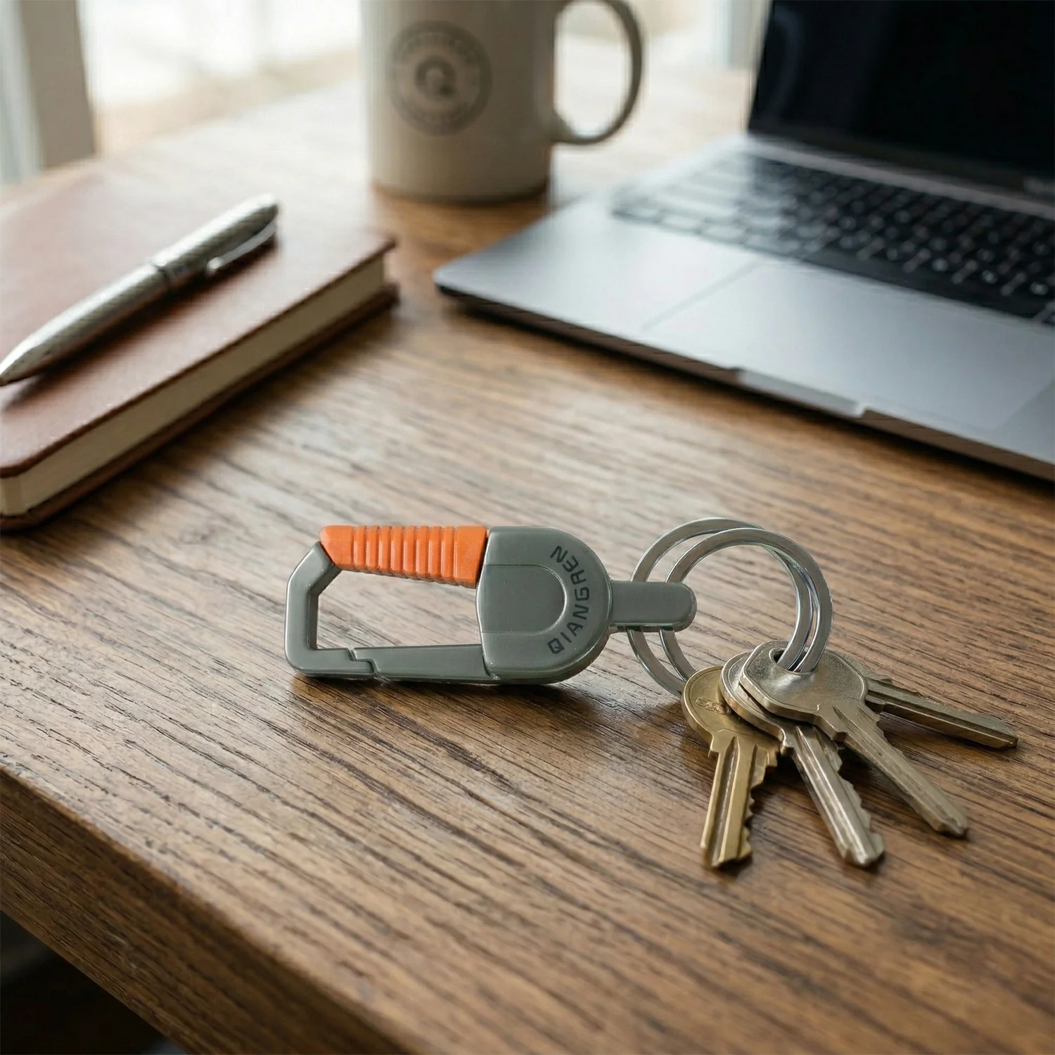 Premium Dual Ring Metal Key Holder with Rotating Swivel (1 Pc) - Image 7